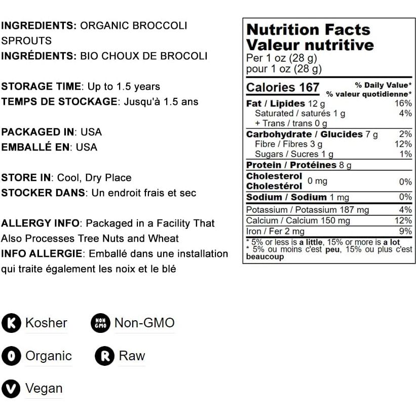 Polvo de Brotes de Brócoli Orgánico Food to Live 113g - Superalimento Vegano
