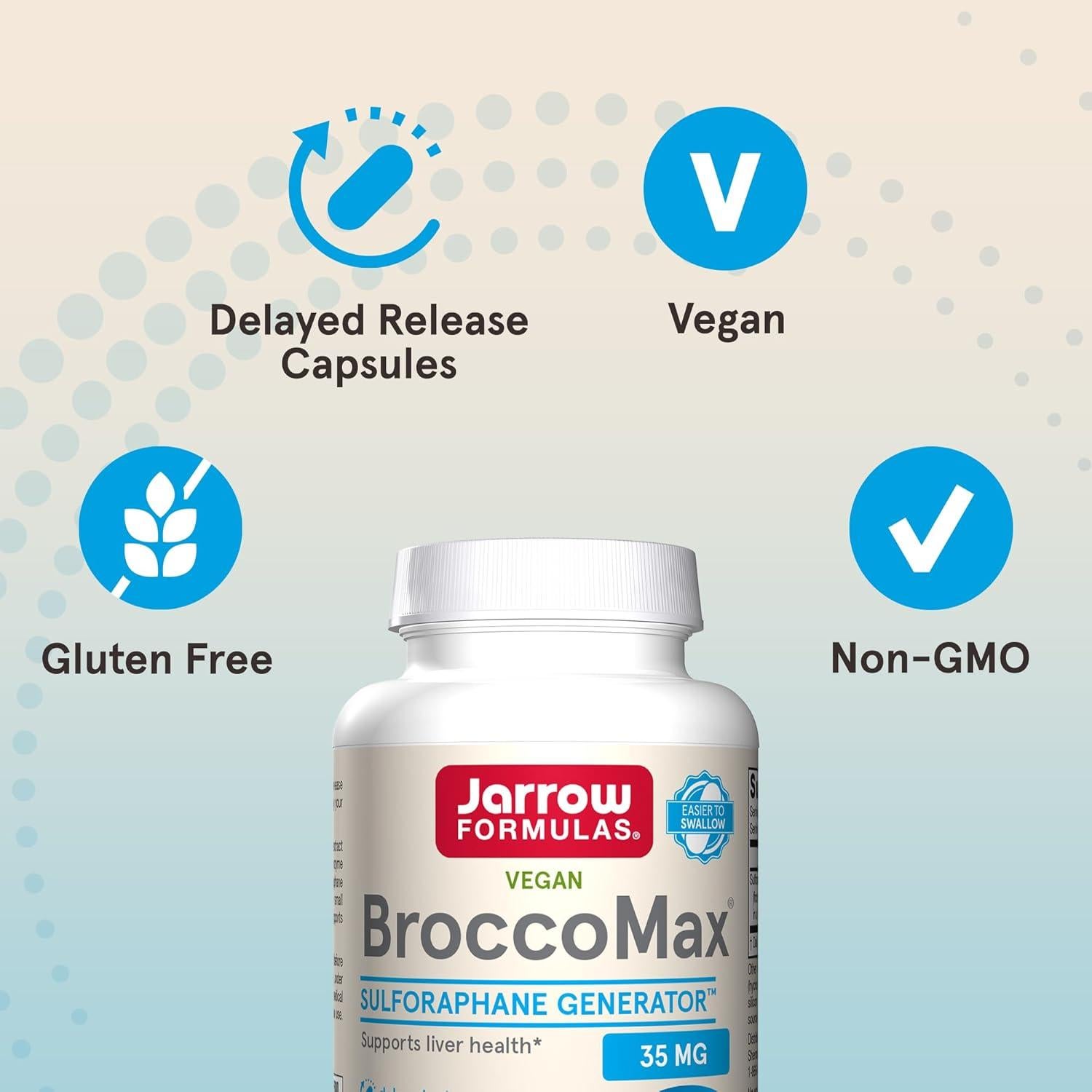 Suplemento Dietético Jarrow BroccoMax 35 mg 120 Cápsulas Vegetales