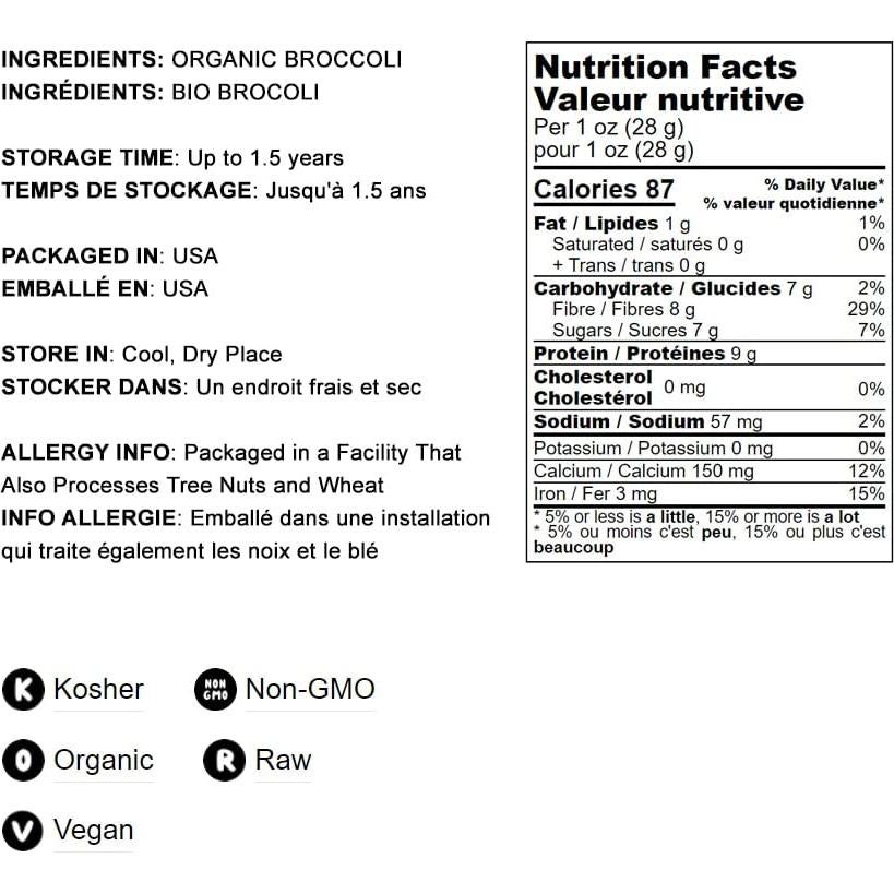 Polvo de Brócoli Orgánico Food to Live 907g - Superalimento Vegano