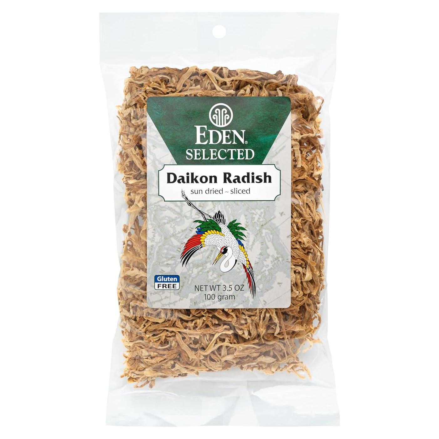 Rábano Daikon Seco Eden 99.22 g - Rebanado y Secado al Sol