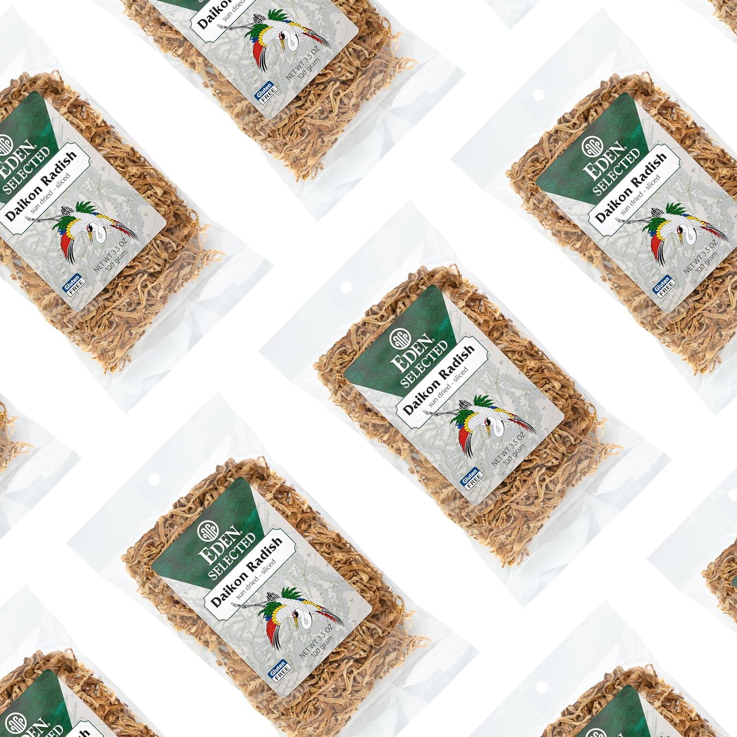 Rábano Daikon Seco Eden 99.22 g - Rebanado y Secado al Sol