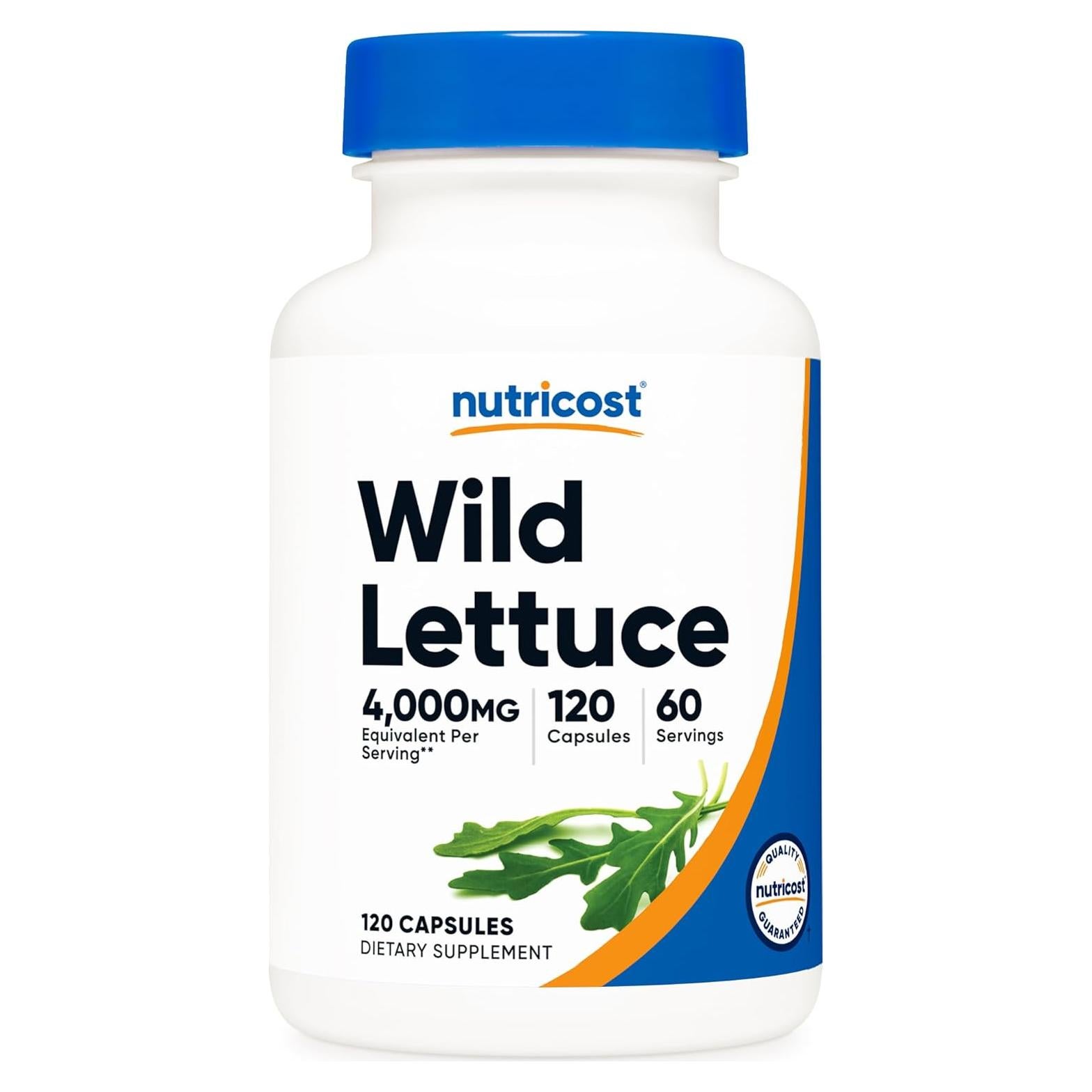 Extracto de Lechuga Silvestre Nutricost 120 Cápsulas 4g