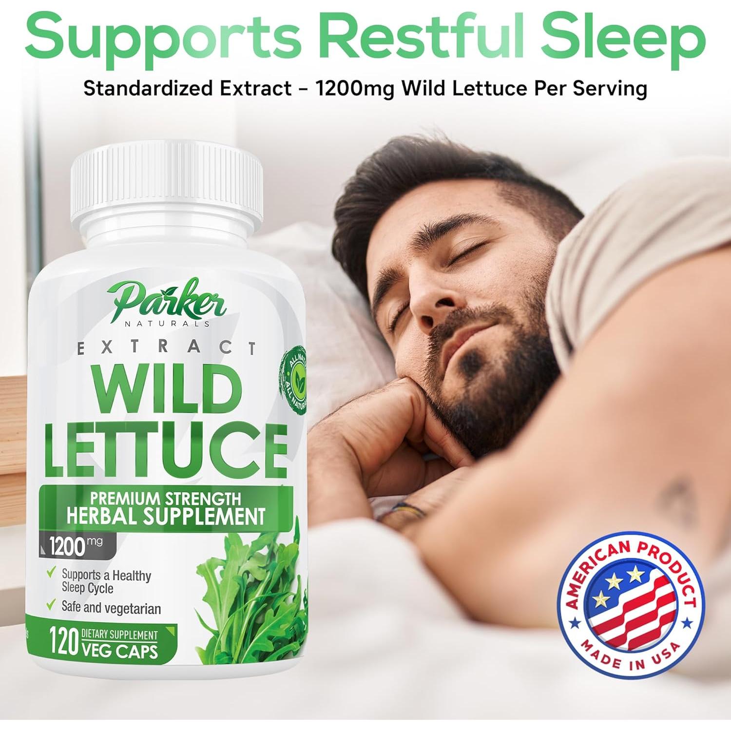 Extracto de Lechuga Silvestre Parker Naturals 1200mg 60 Cápsulas