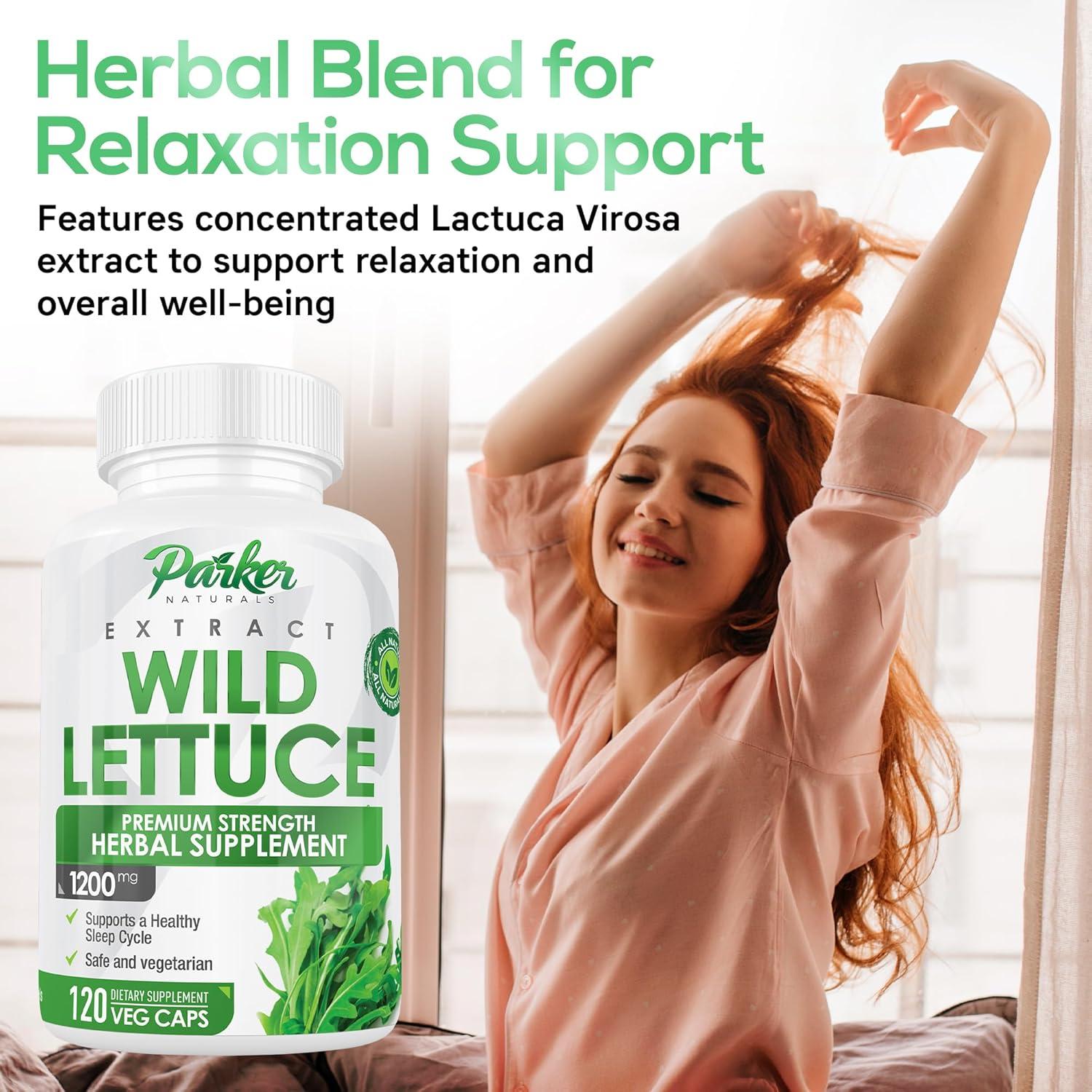 Extracto de Lechuga Silvestre Parker Naturals 1200mg 60 Cápsulas