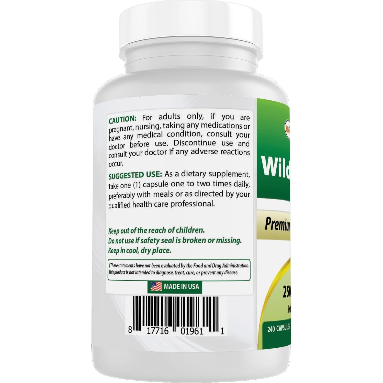 Cápsulas de Extracto de Lechuga Silvestre 250 mg - Mejores Naturales