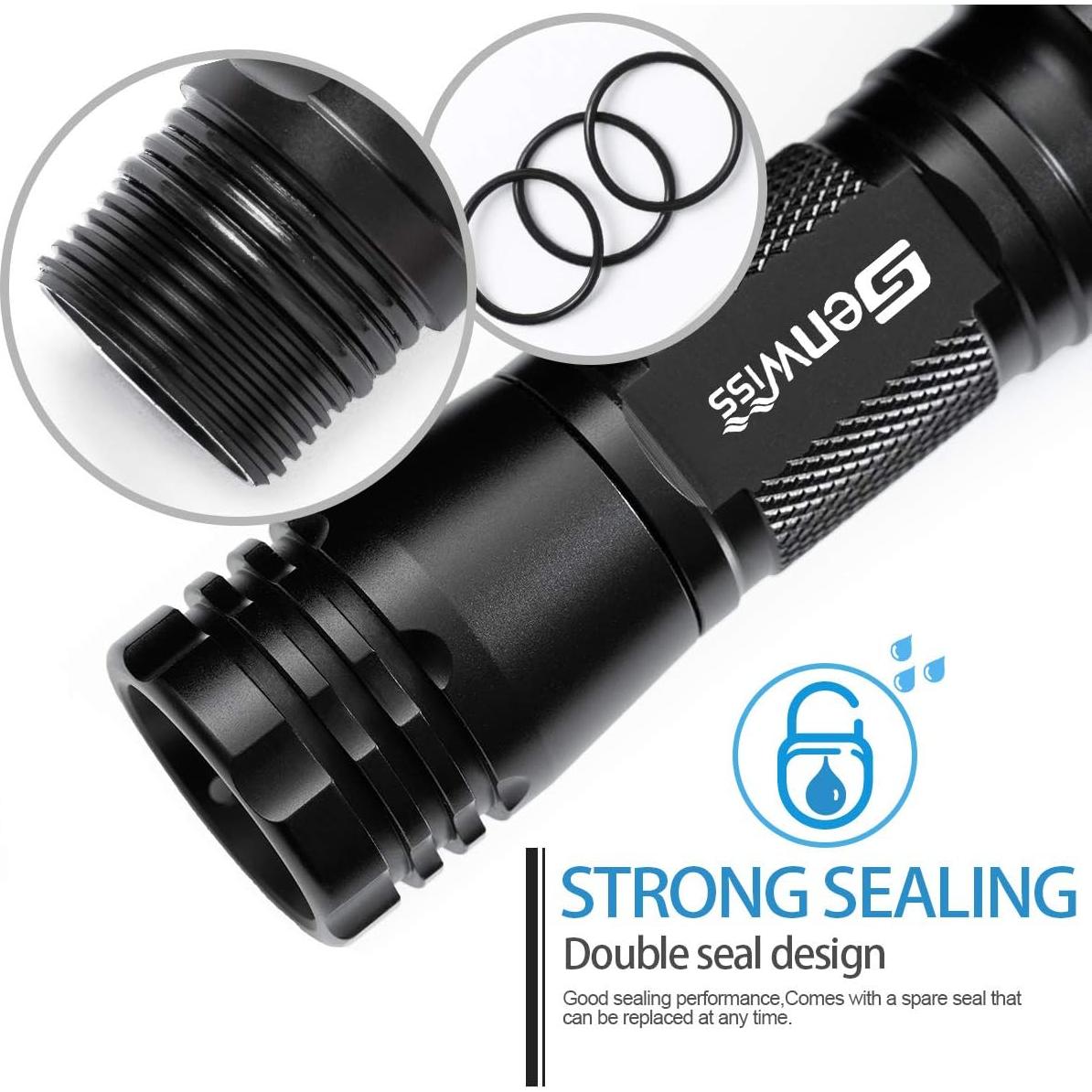 Linterna de Buceo Genwiss GN-T41 2000 Lúmenes Impermeable