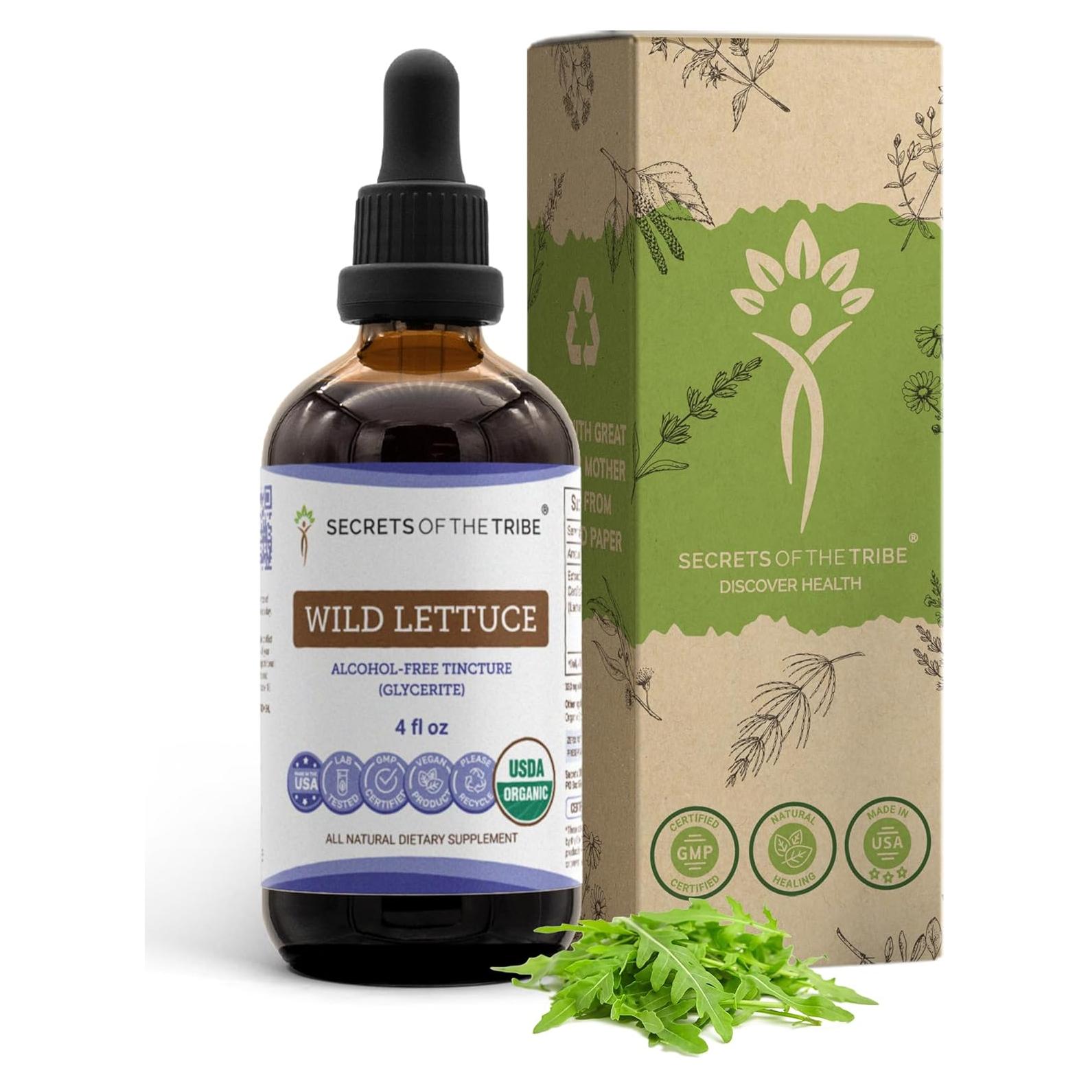 Extracto de Lechuga Silvestre Orgánica Sin Alcohol 118 ml - Secretos de la Tribu