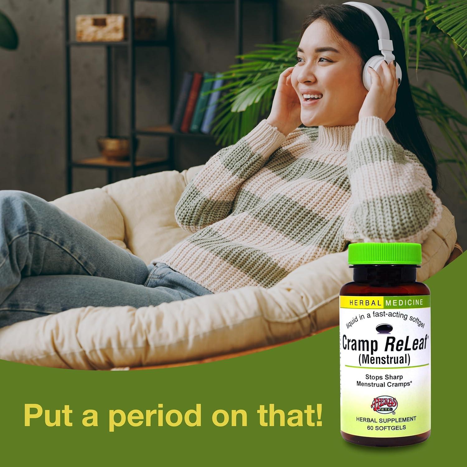 Suplemento Herbal Cramp ReLeaf Herbs Etc. 60 Softgels