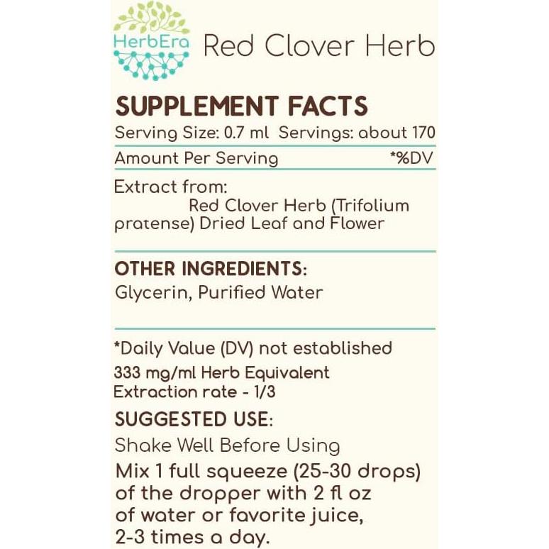 Extracto Herbal de Trébol Rojo HerbEra 118.29 ml Sin Alcohol
