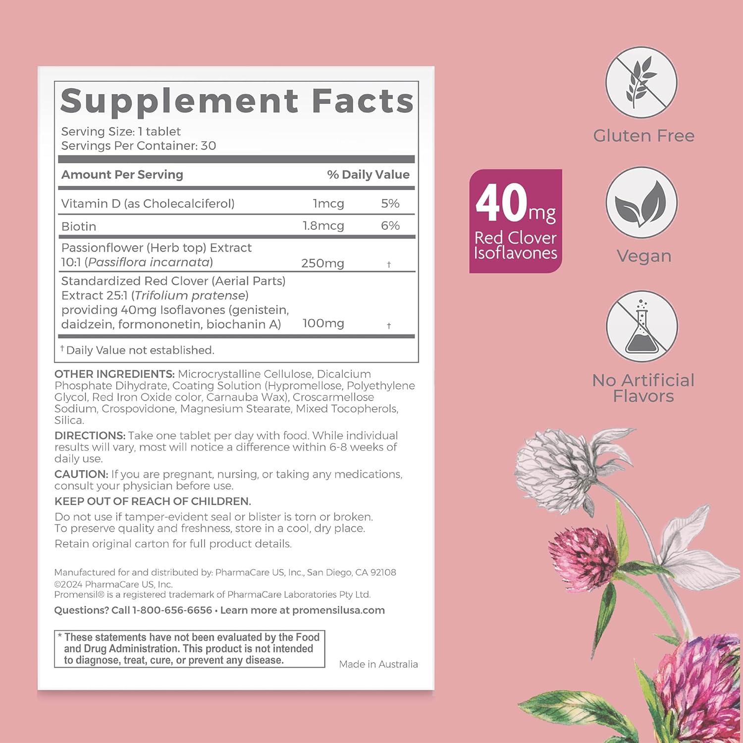 Suplemento Perimenopausia Promensil 30 Tabletas - Isoflavonas