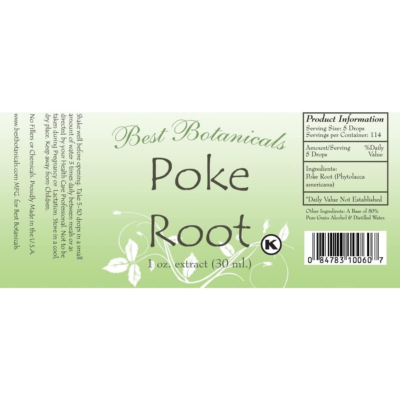 Extracto de Raíz de Poke Best Botanicals 28.35 g - Suplemento Natural