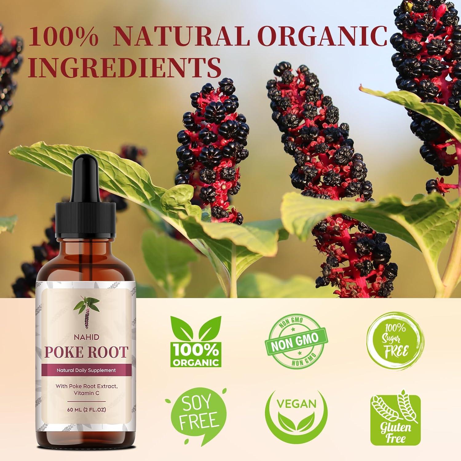 Suplemento Inmunológico Vegano Nahid | Extracto Raíz Poke 60 ml