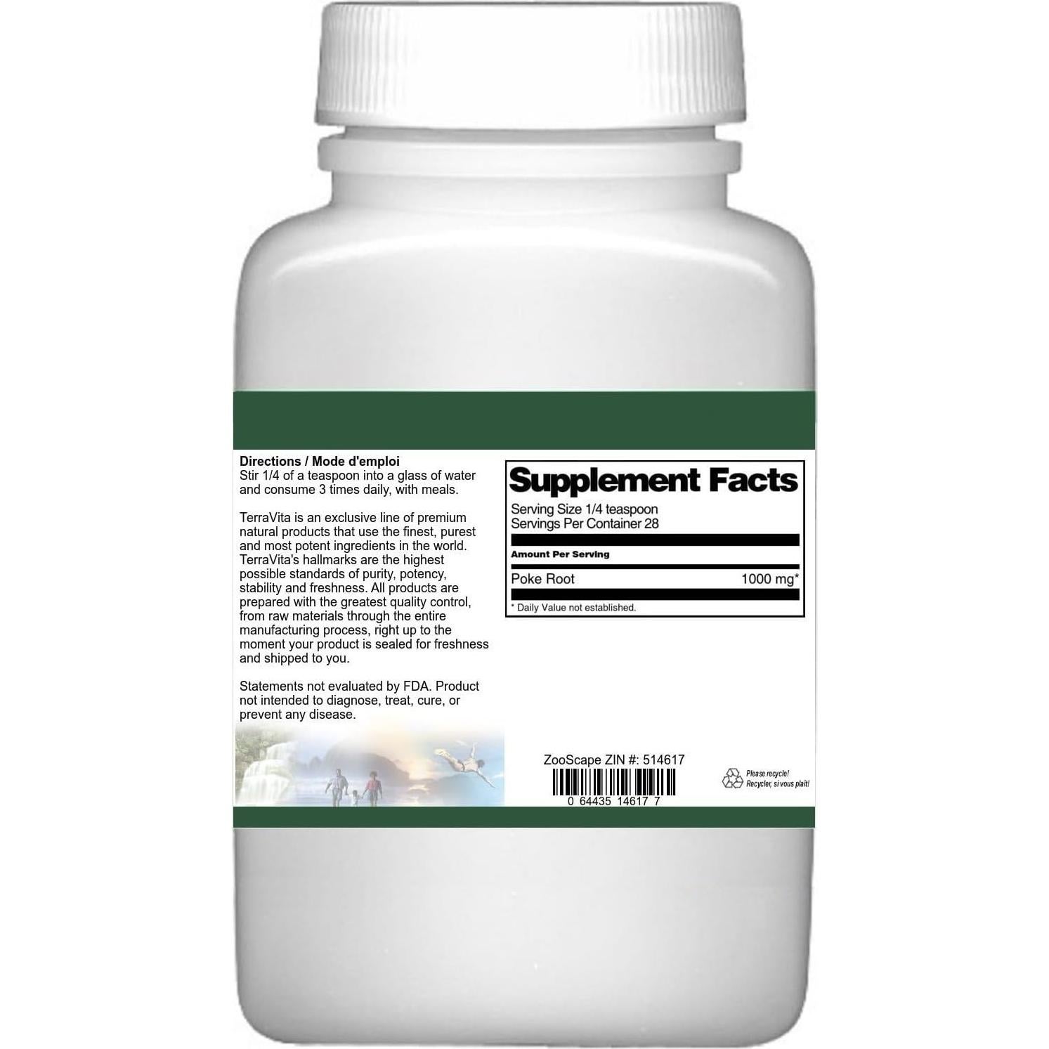 Polvo de Raíz de Poke TerraVita 3 Paquetes de 28.35 g