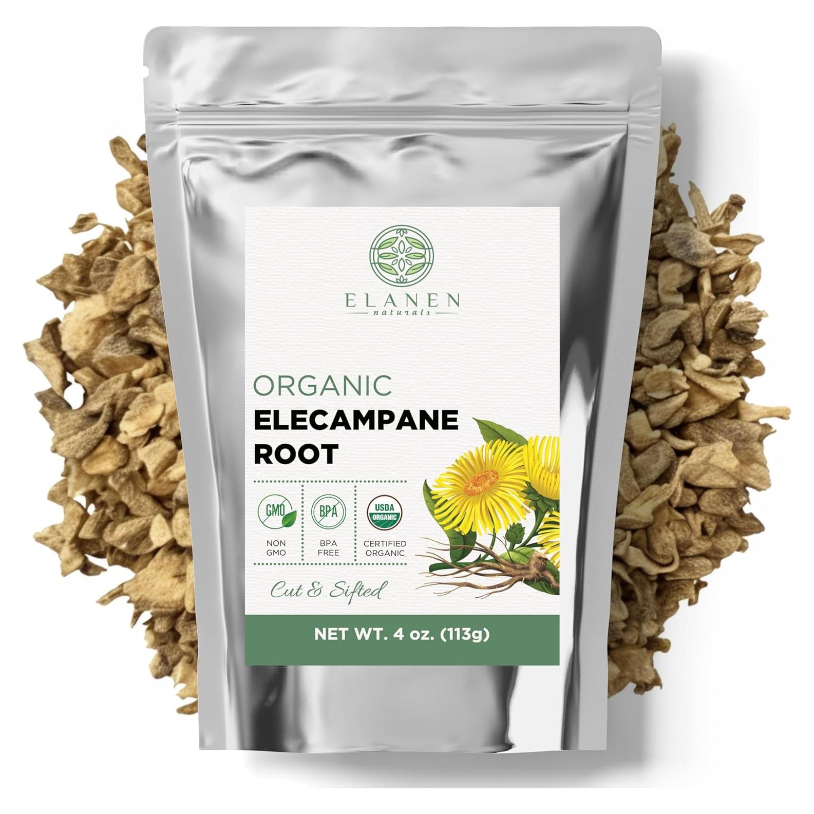 Raíz de Elecampane Orgánica Elanen Naturals 113g - Tónico Respiratorio