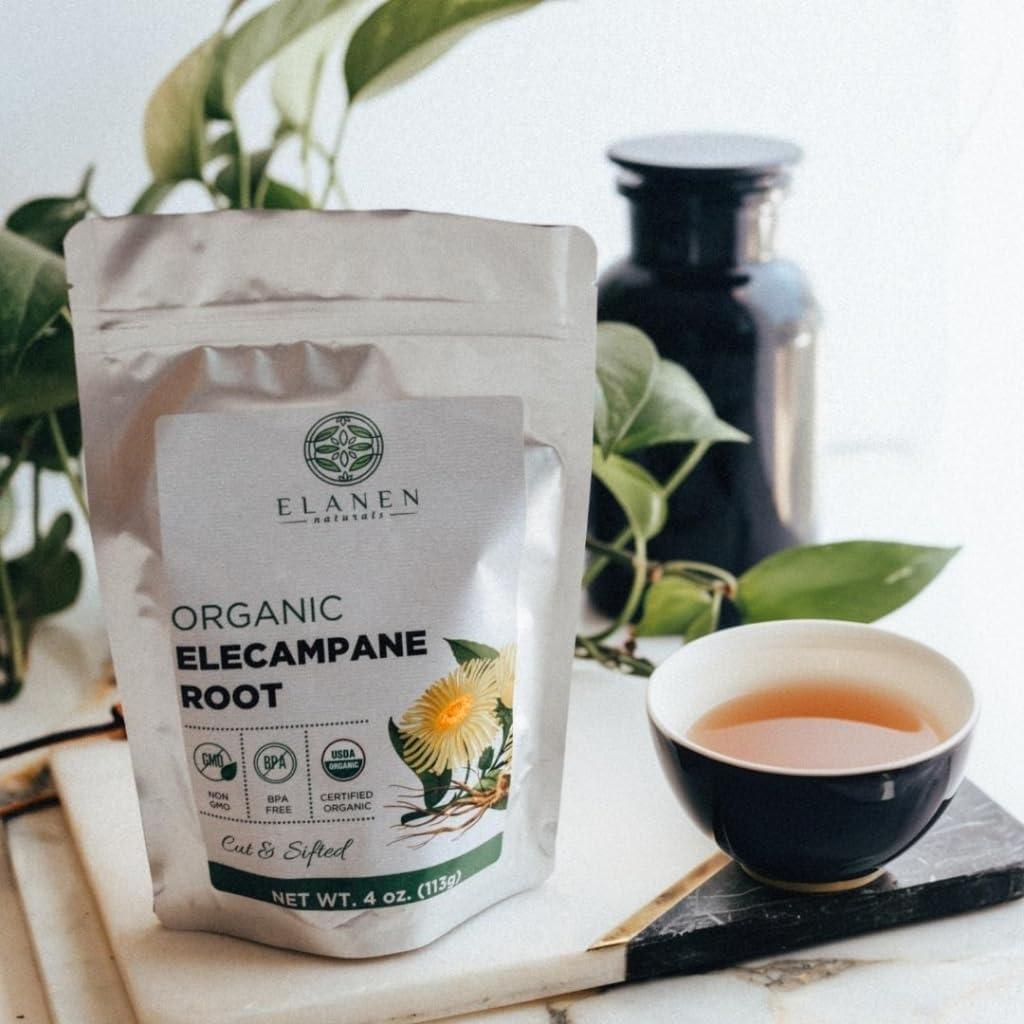 Raíz de Elecampane Orgánica Elanen Naturals 113g - Tónico Respiratorio