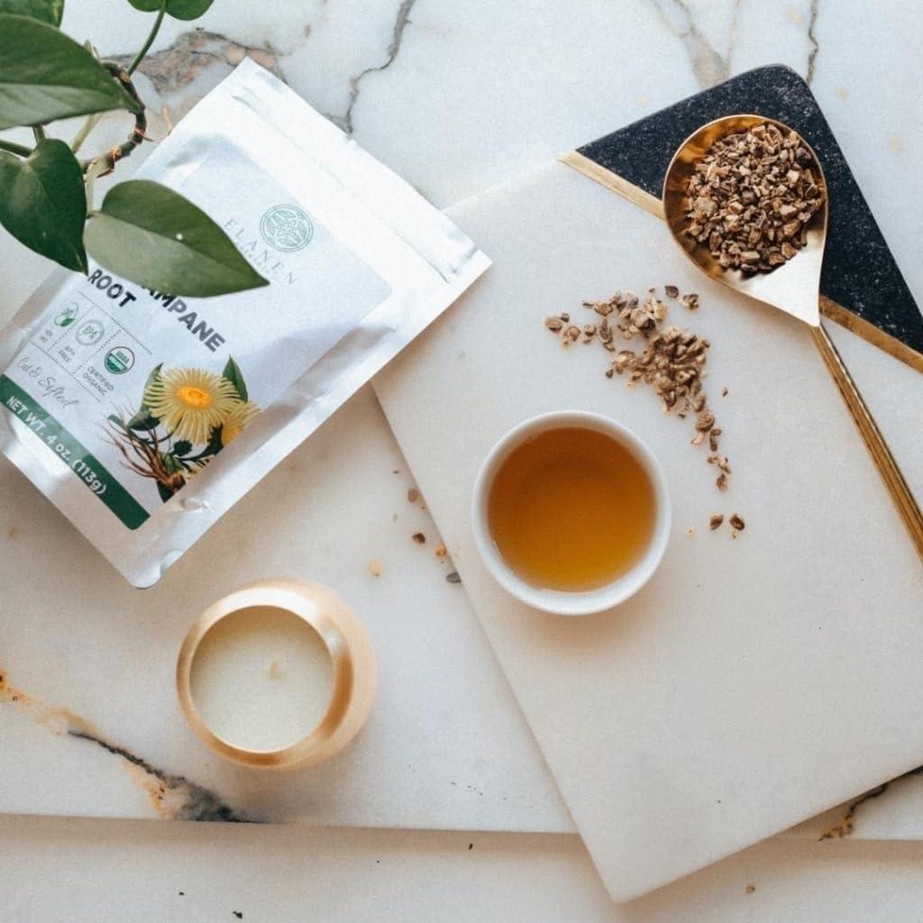 Raíz de Elecampane Orgánica Elanen Naturals 113g - Tónico Respiratorio