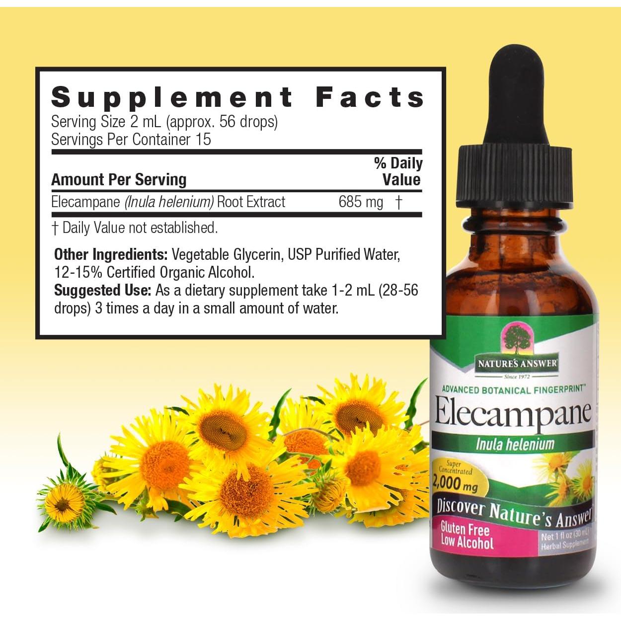 Raíz de Elecampane Nature's Answer 30 ml - Extracto Herbal