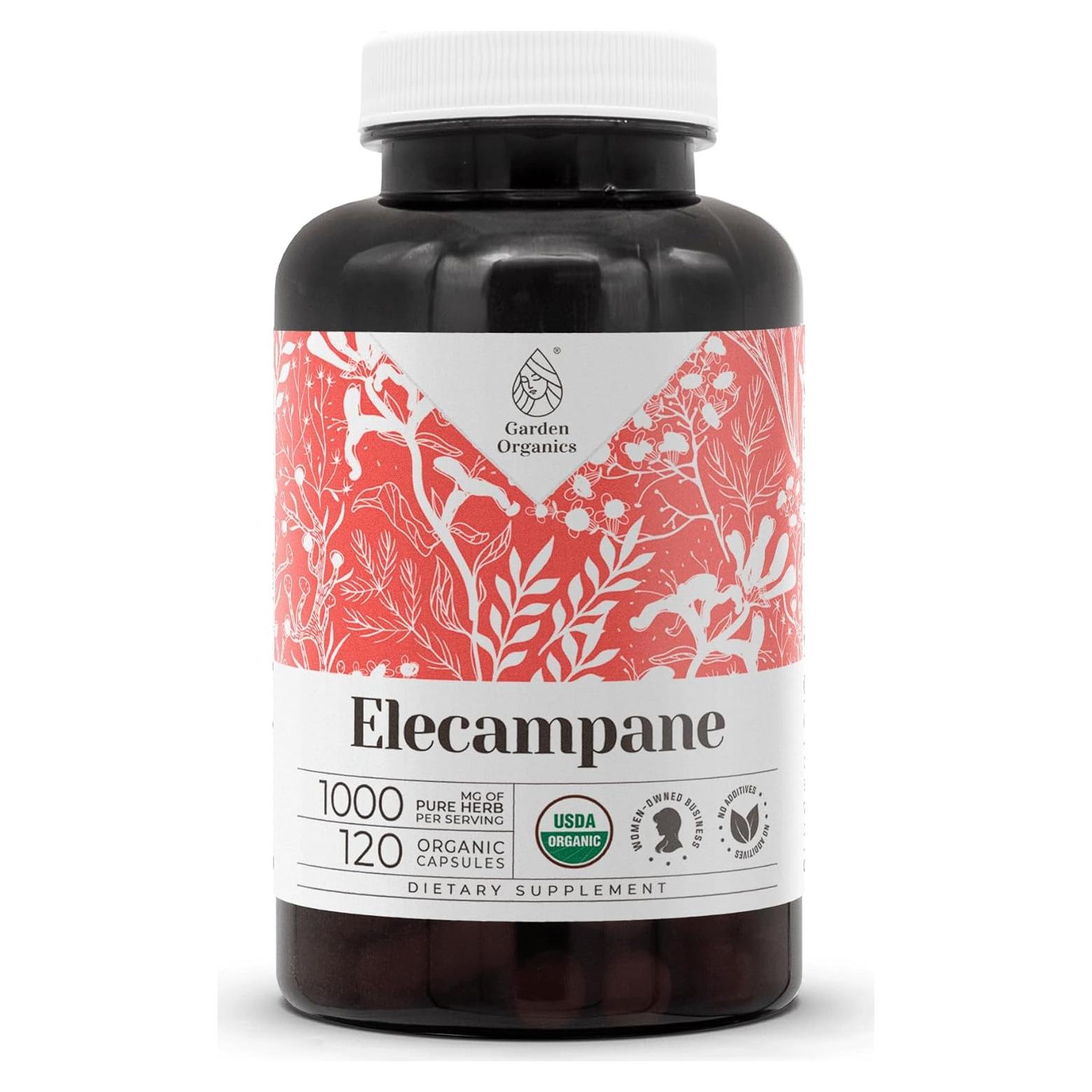 Suplemento Natural Elecampane Orgánico Garden Organics 120 Cápsulas