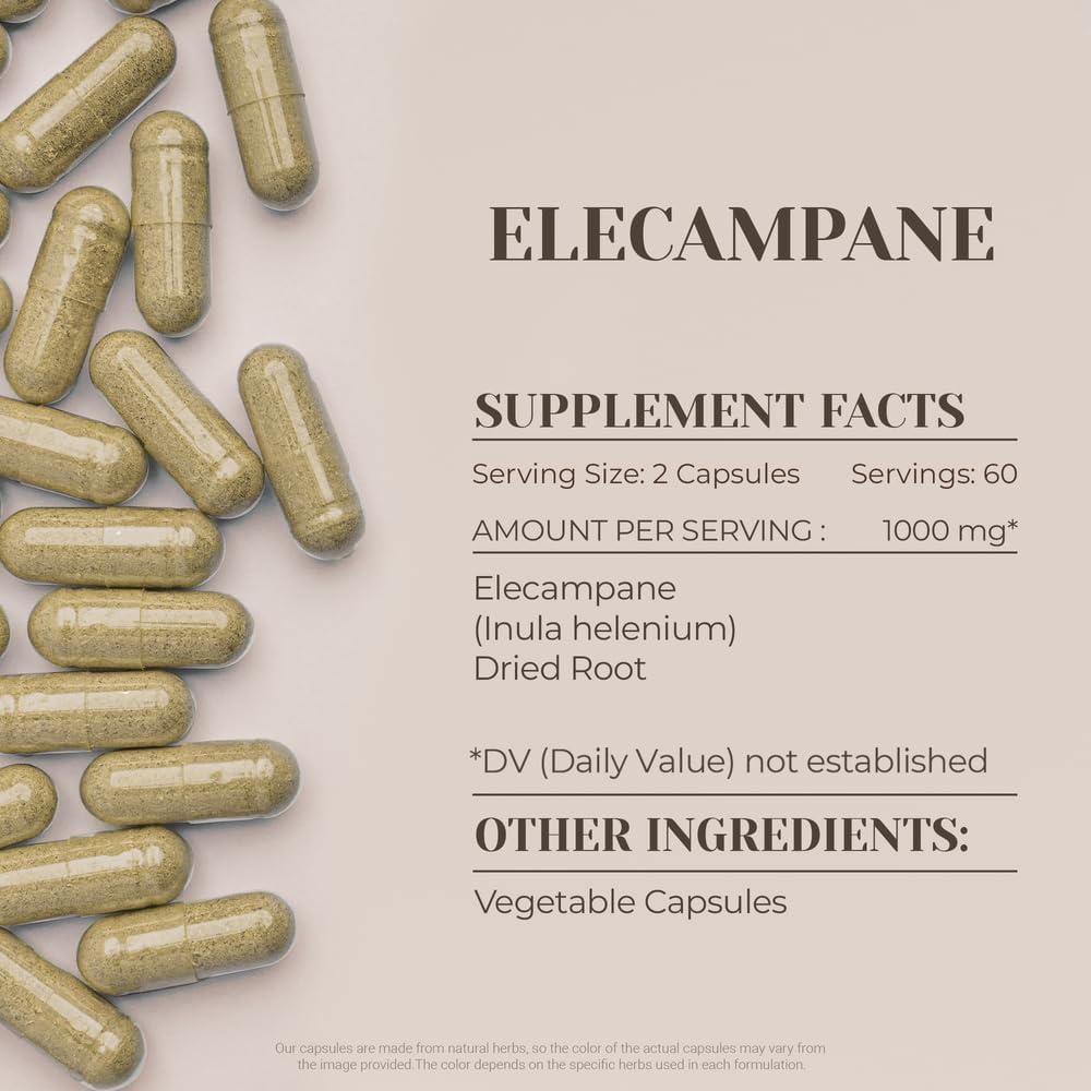 Elecampane 120 Cápsulas Garden Organics - Suplemento Herbal