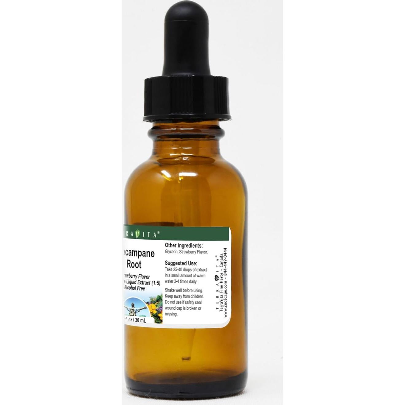 Extracto Líquido de Raíz de Elecampane TerraVita 59.15 ml - Sabor Fresa - Paquete de 2