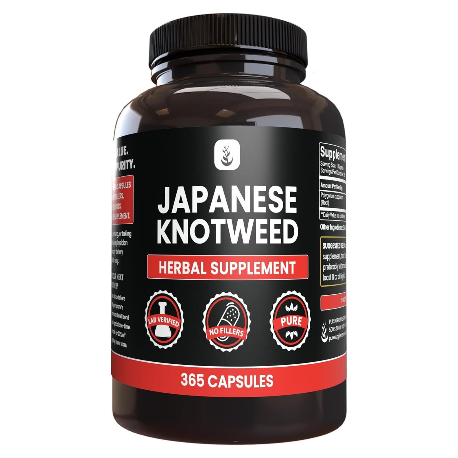 Cápsulas de Nudo Japonés Ingredientes Originales Puros 365 Unidades