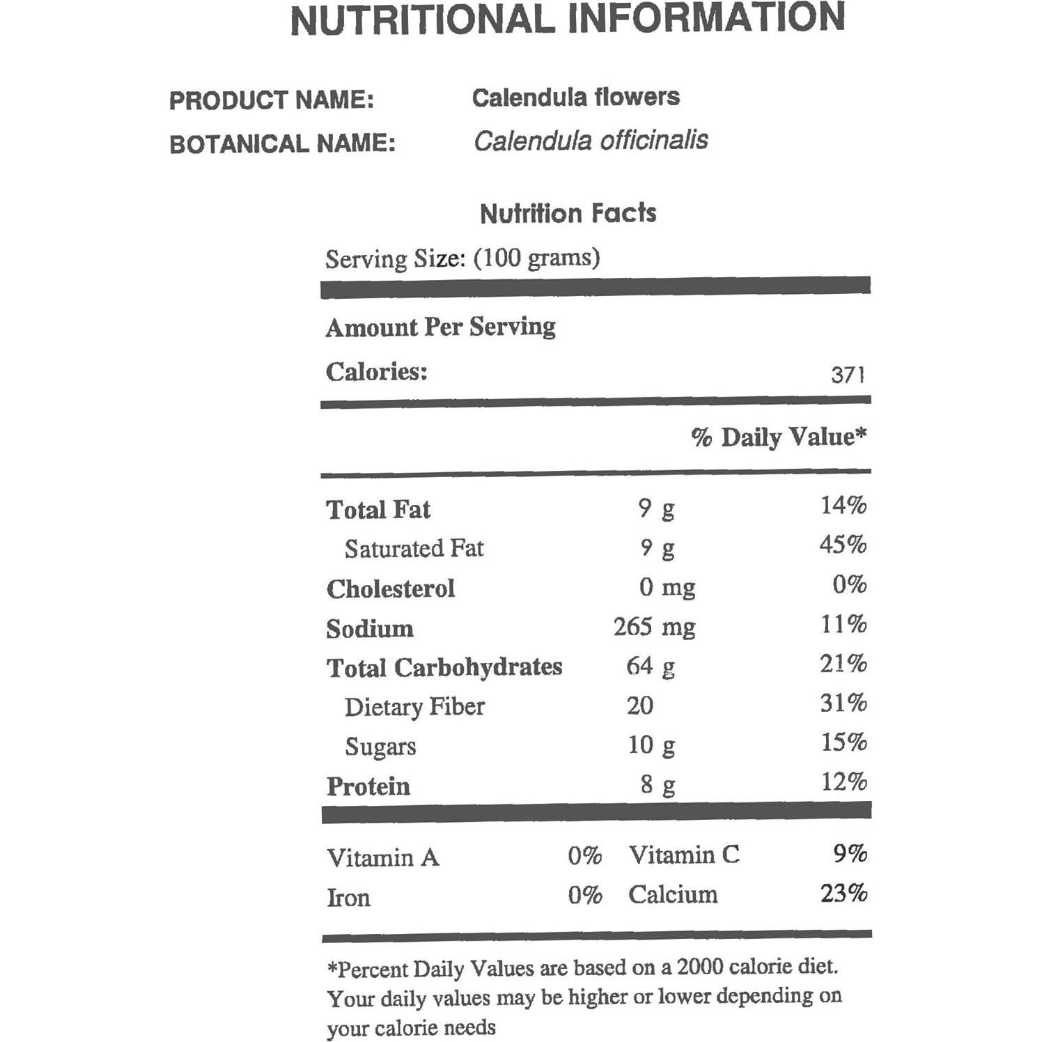 Flores de Caléndula Orgánicas Starwest 113 g - Decorativas y Culinarias