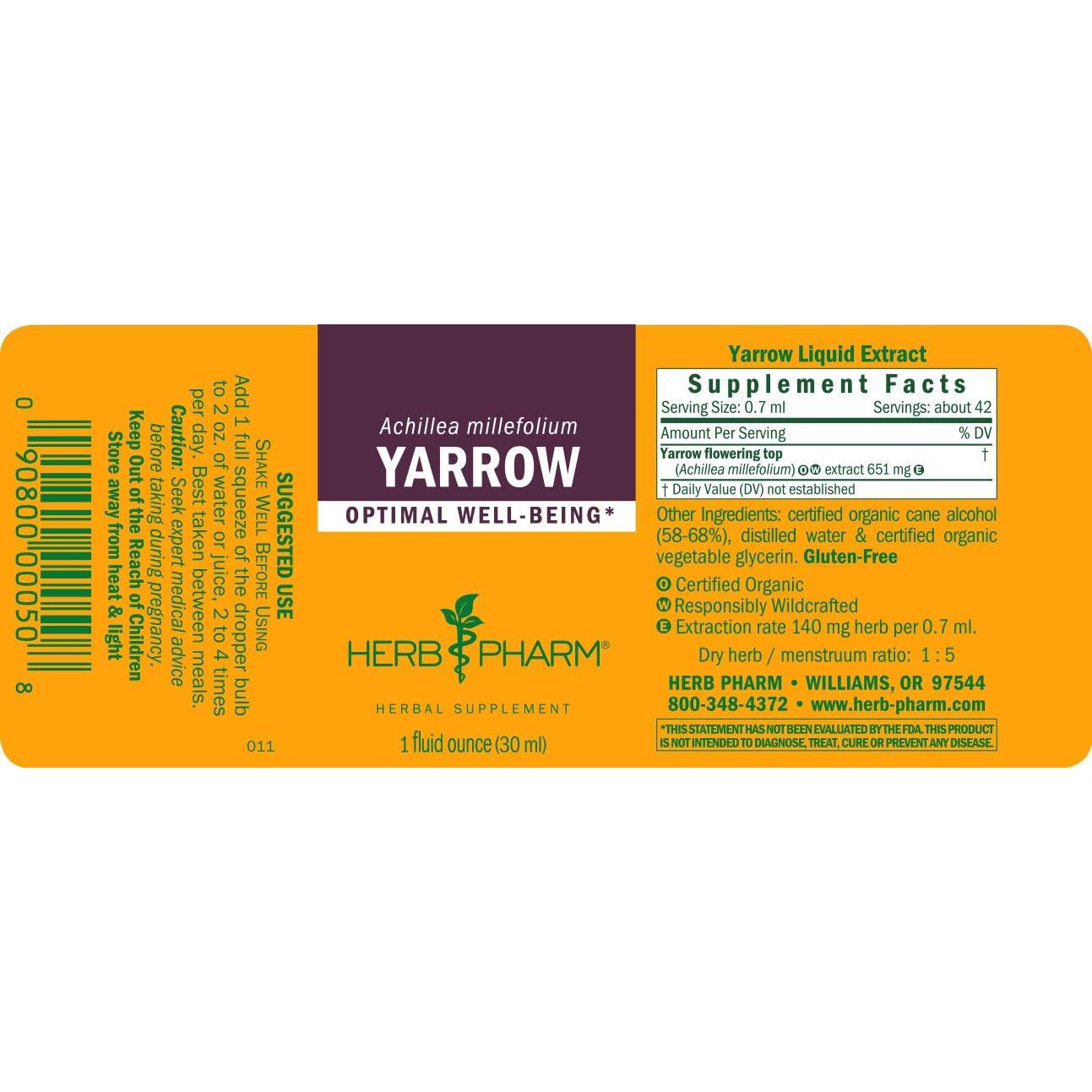 Extracto Líquido de Flores de Milenrama Herb Pharm 30ml