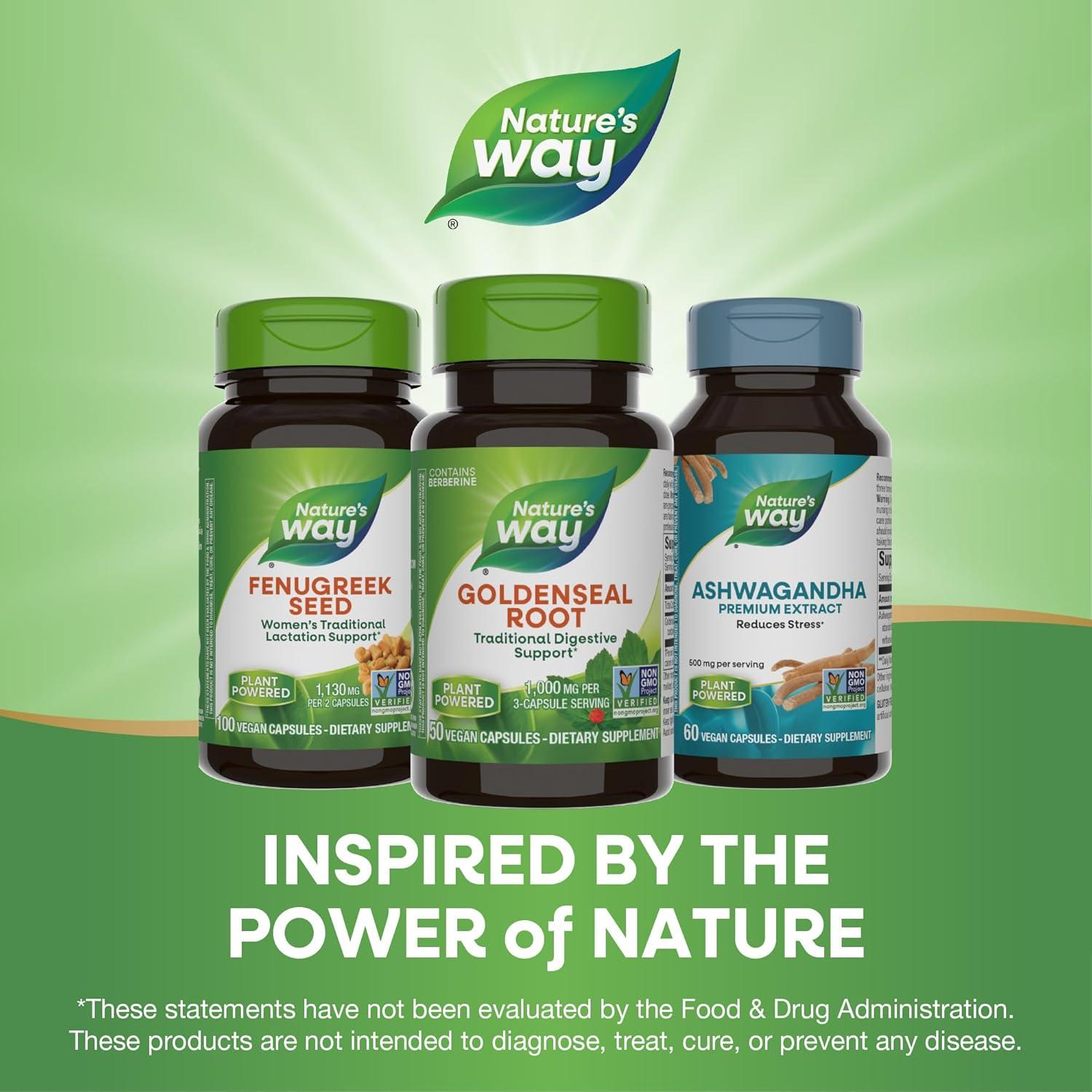 Raíz de Sello de Oro Nature's Way 50 Cápsulas Veganas