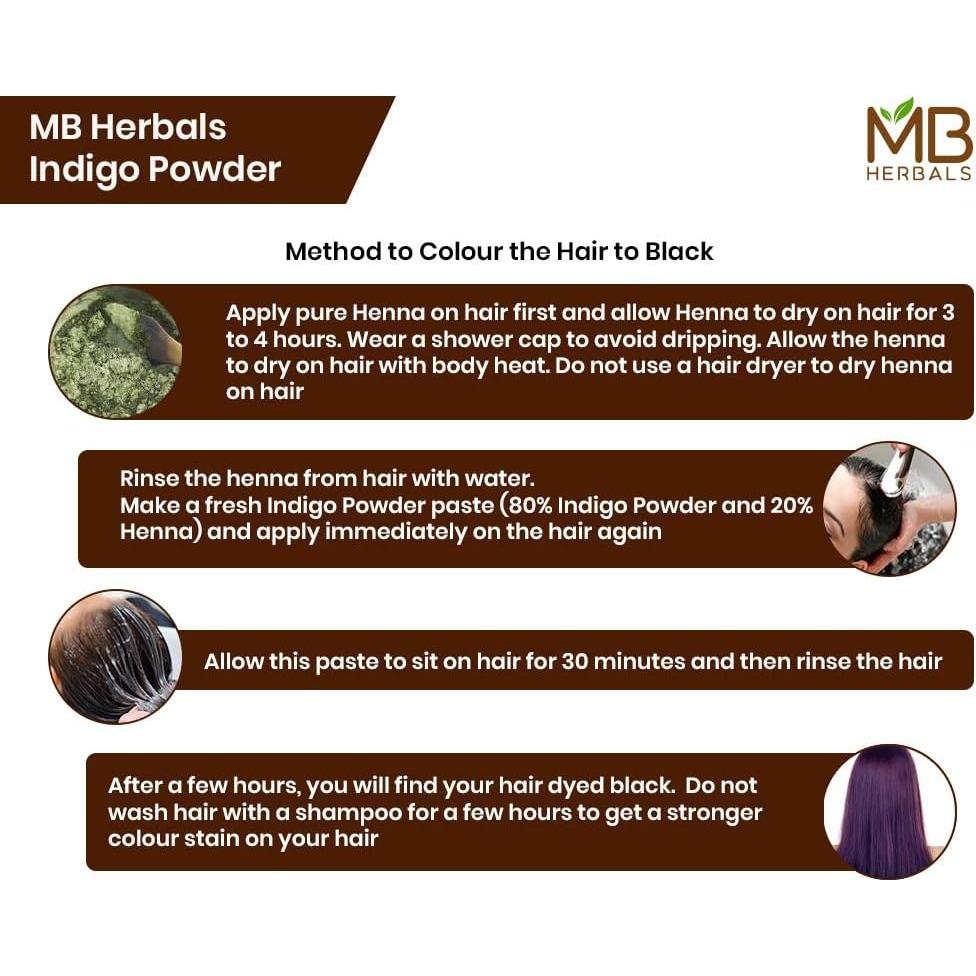 Polvo de Índigo MB Herbals 227g 100% Puro Natural Verde