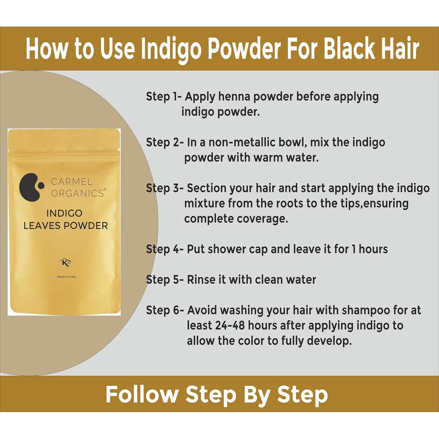 Polvo de Hojas de Índigo Carmel Organics 226.8g Natural