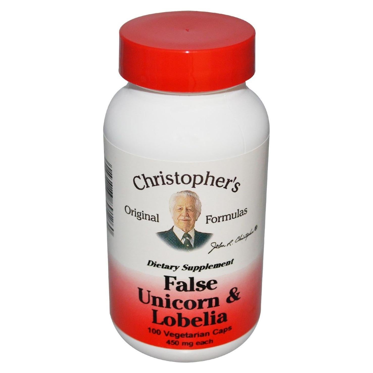 Fórmula de limpieza Dr. Christopher - Unicornio Falso y Lobelia 100 Vegicaps