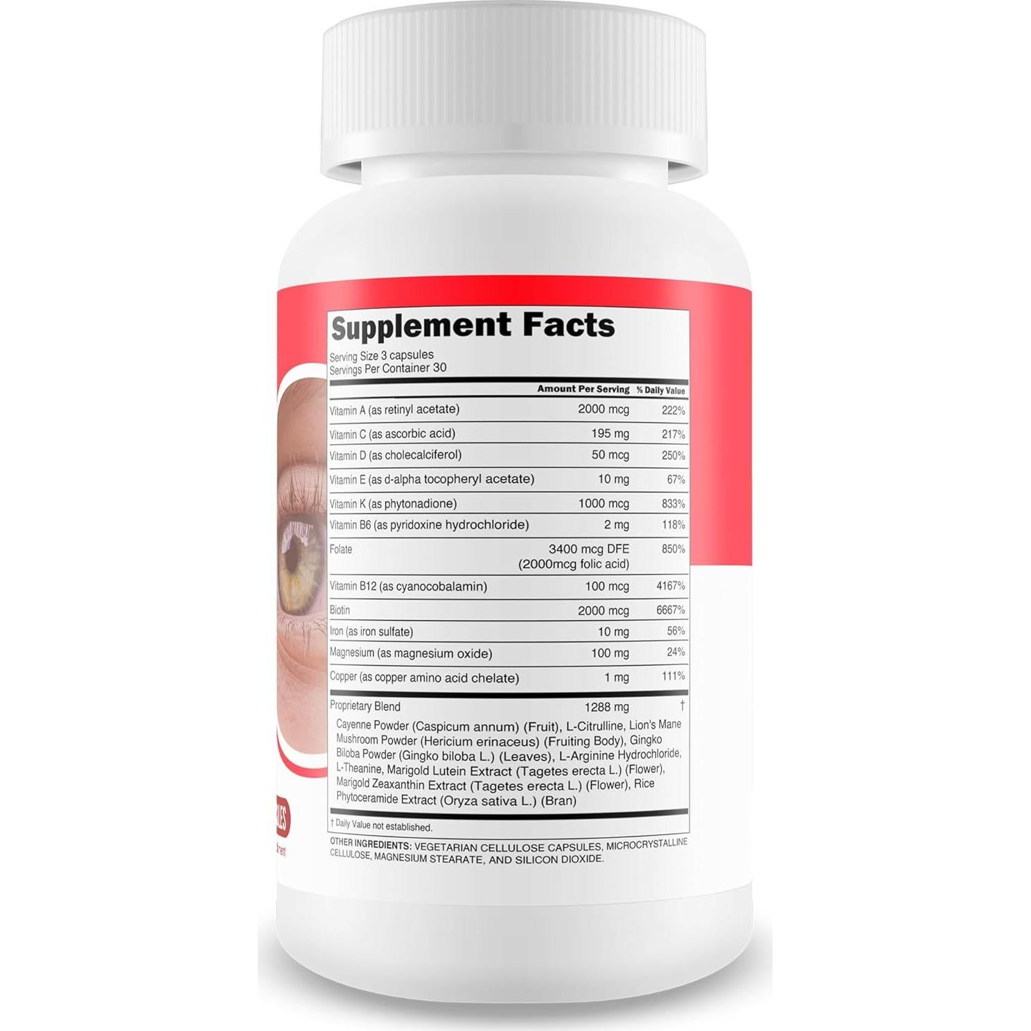 Suplemento de Visión Red Root Hack - Luteína y Zeaxantina 60 Cápsulas