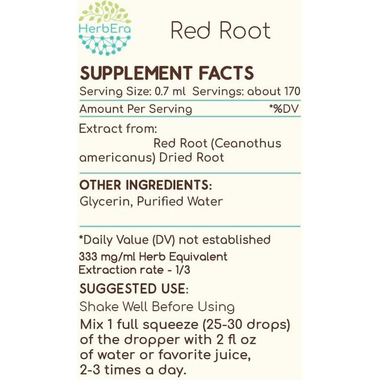 Extracto Herbal HerbEra Red Root 118 ml Sin Alcohol Concentrado