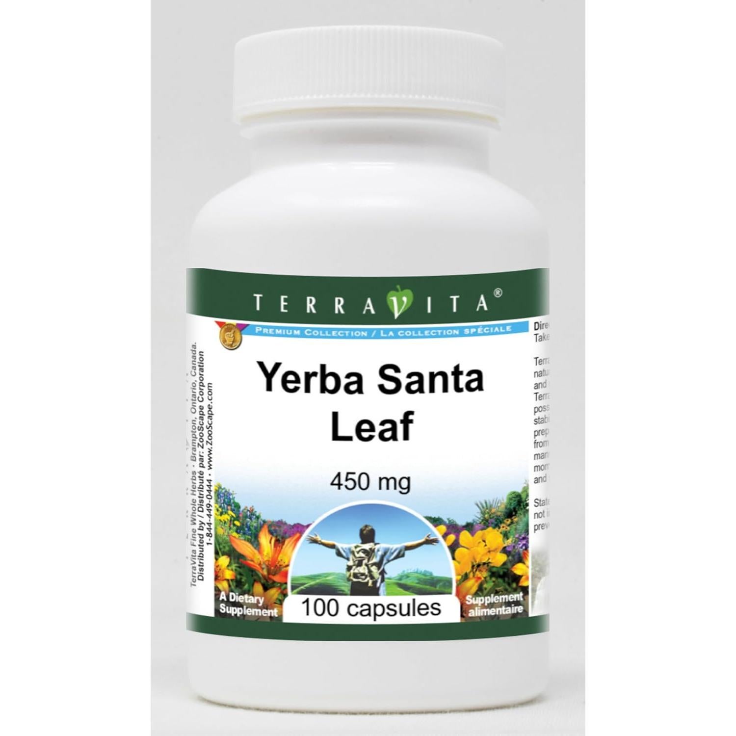 Cápsulas de Hoja de Yerba Santa TerraVita 450 mg - 100 Unidades