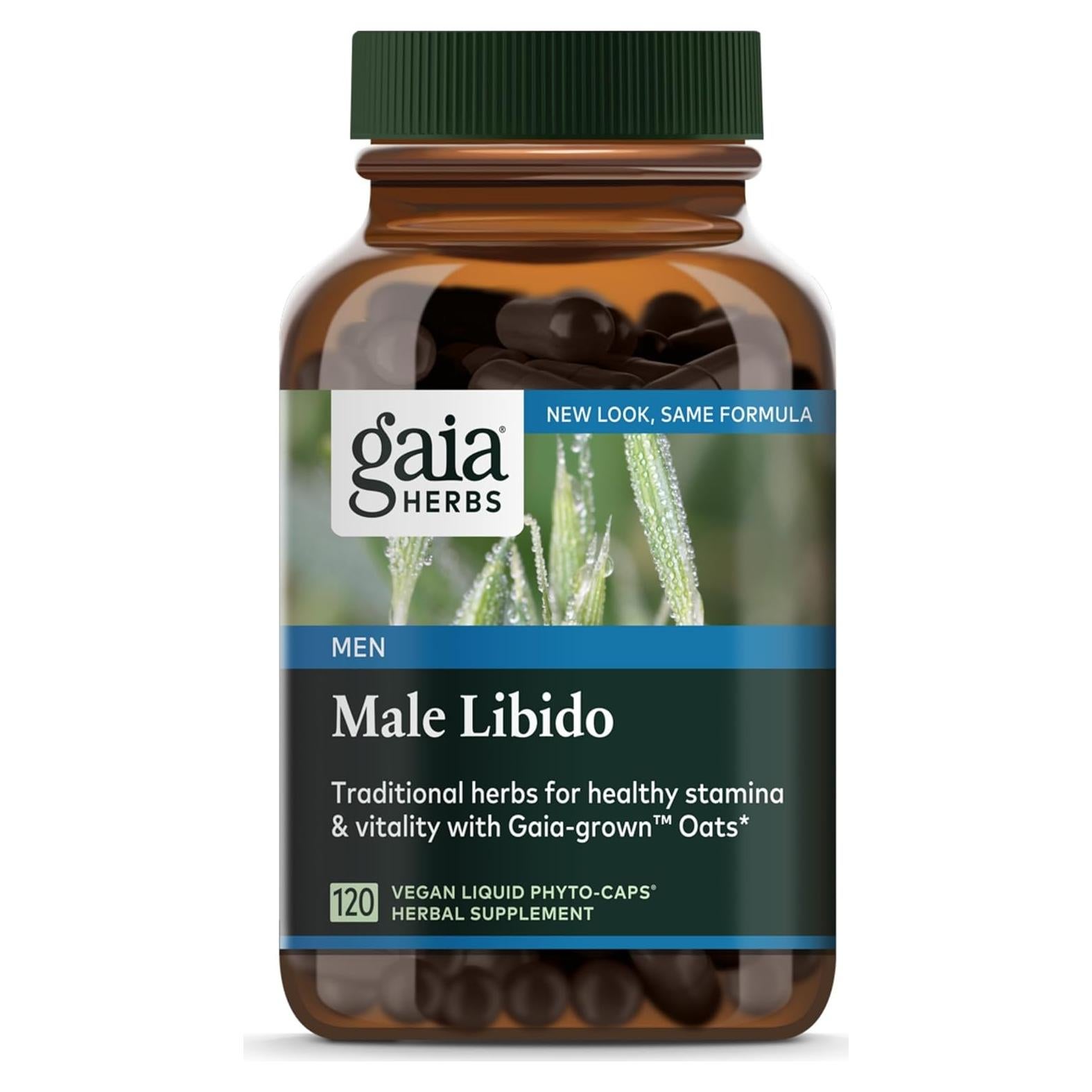 Suplemento Herbal Gaia Herbs Libido Masculino 120 Cápsulas