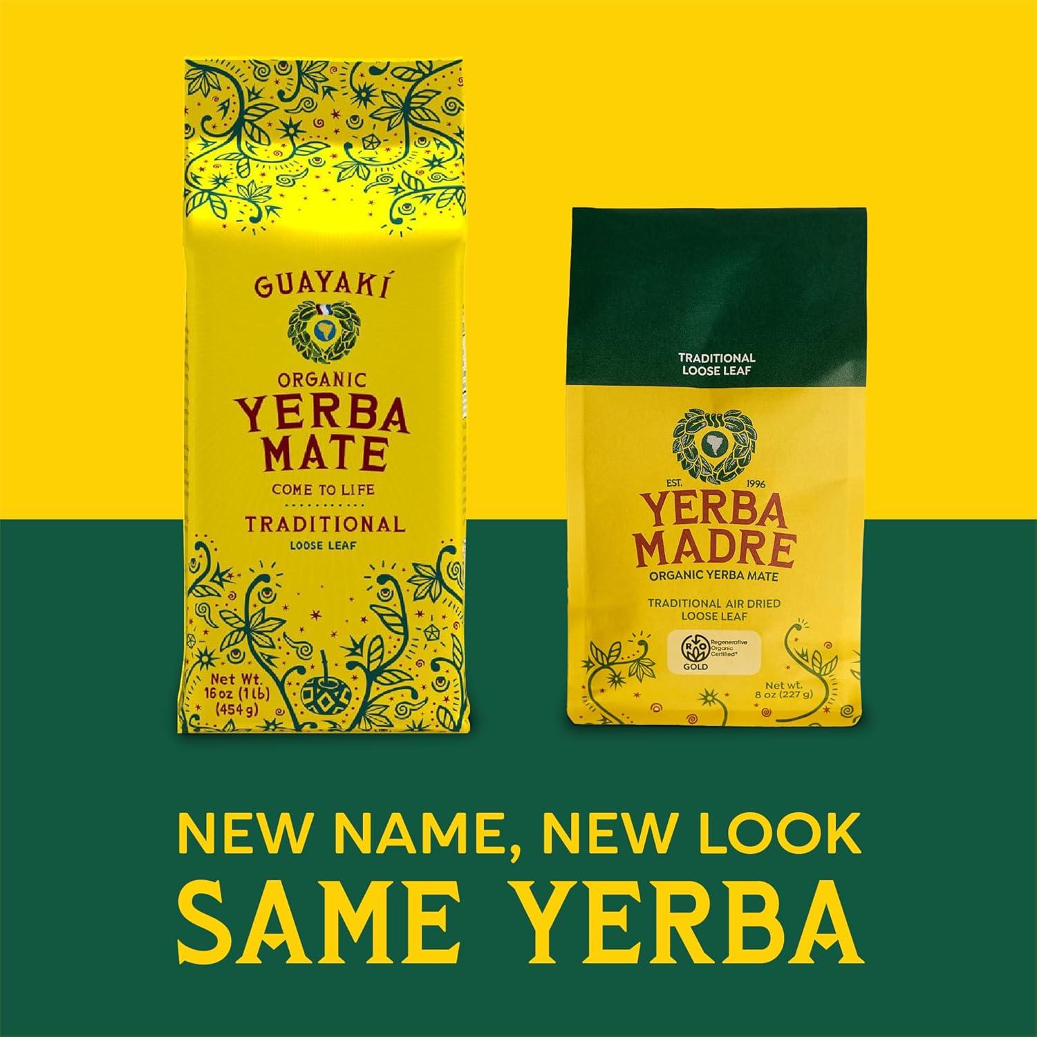 Yerba Mate Orgánica Hoja Suelta Guayakí 227g Paquete de 6