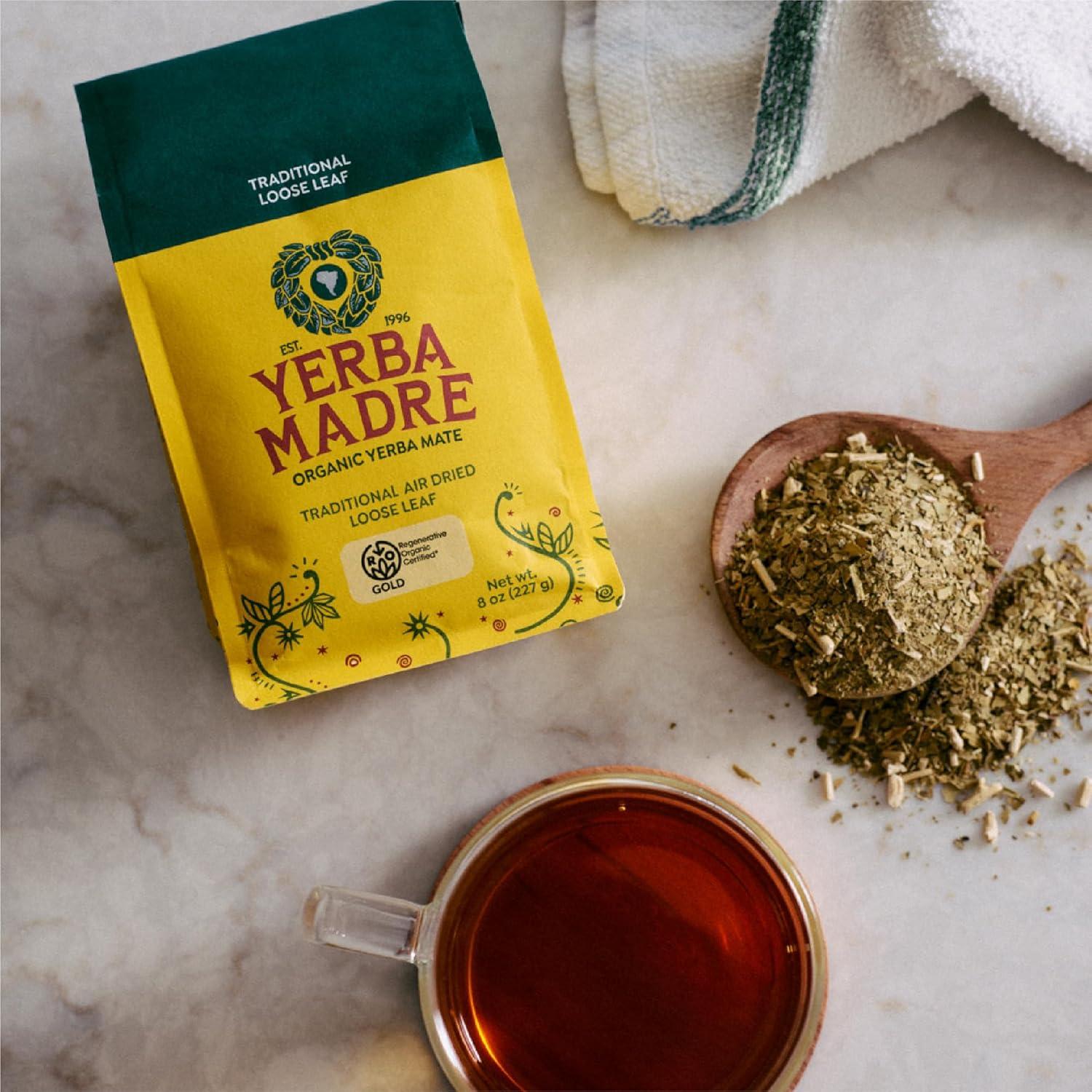 Yerba Mate Orgánica Hoja Suelta Guayakí 227g Paquete de 6
