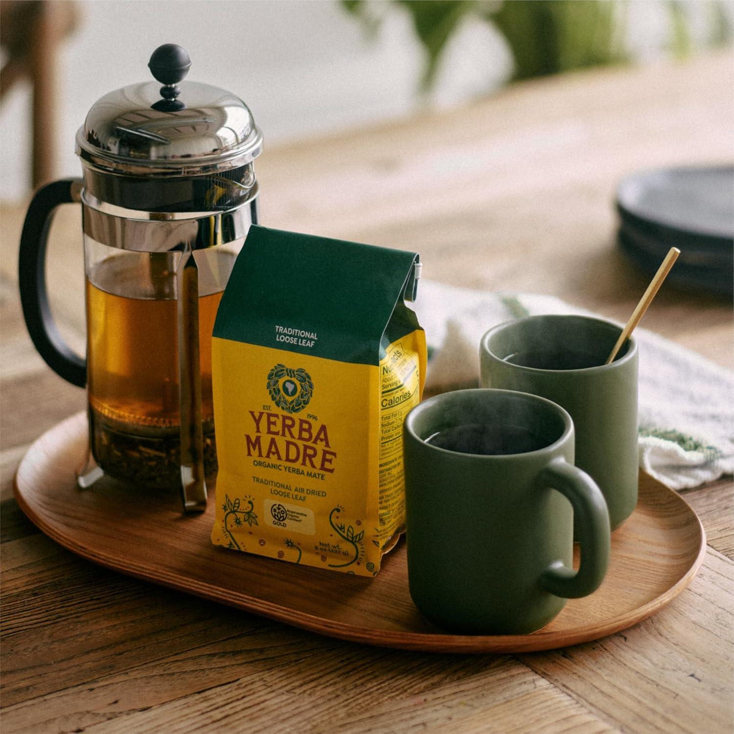 Yerba Mate Orgánica Hoja Suelta Guayakí 227g Paquete de 6