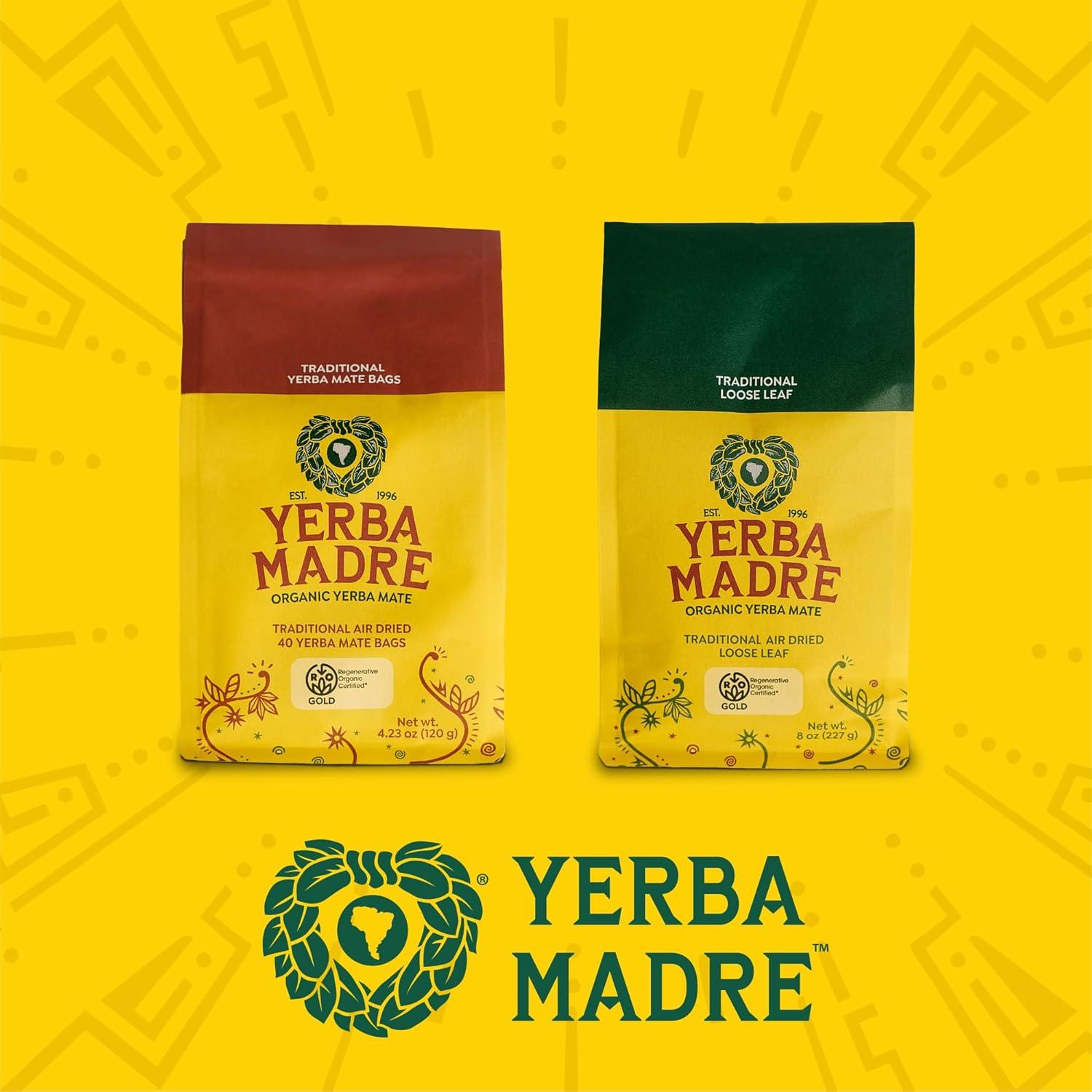 Yerba Mate Orgánica Hoja Suelta Guayakí 227g Paquete de 6