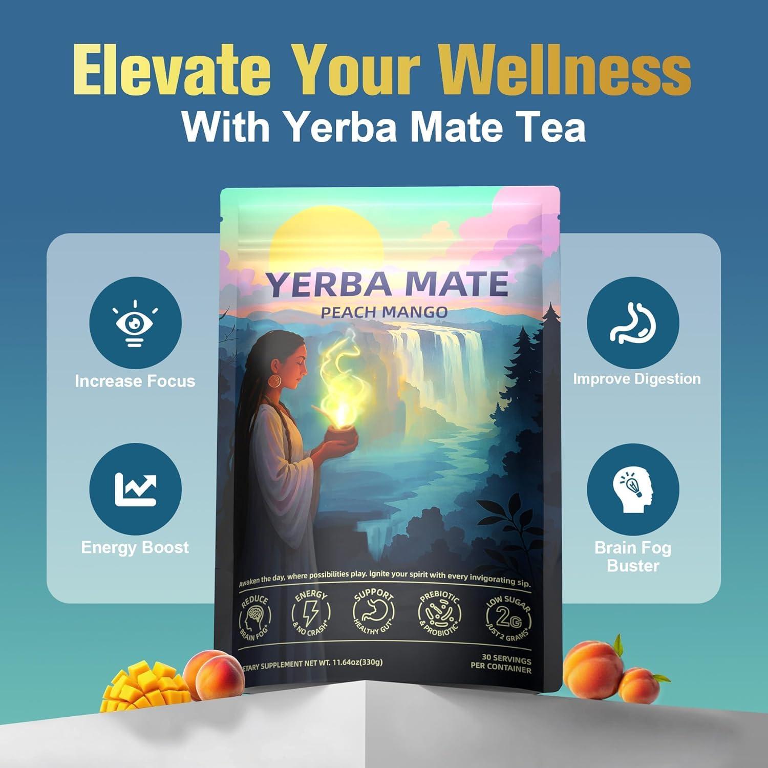 Yerba Mate Té Instantáneo Oneoo Durazno Mango 30 Porciones