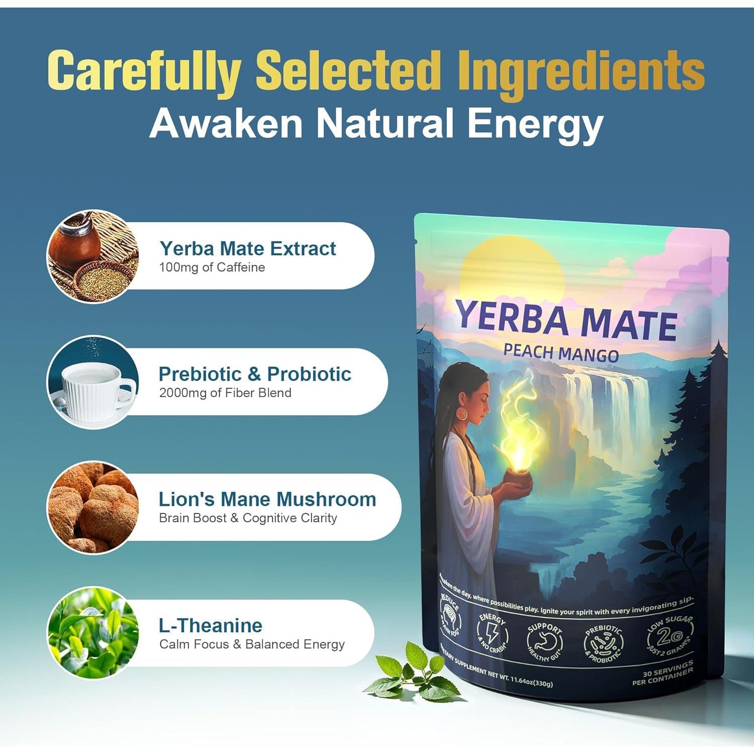 Yerba Mate Té Instantáneo Oneoo Durazno Mango 30 Porciones