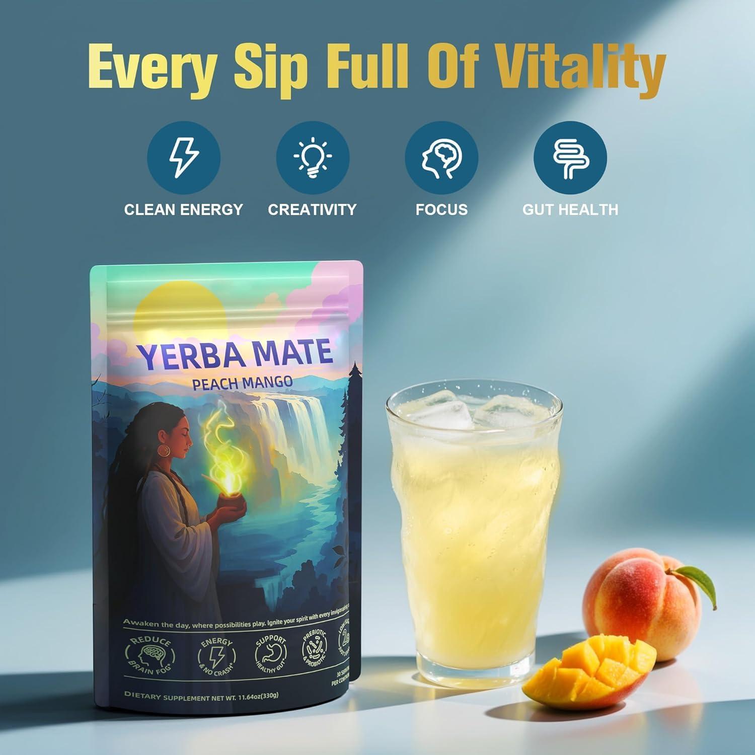 Yerba Mate Té Instantáneo Oneoo Durazno Mango 30 Porciones