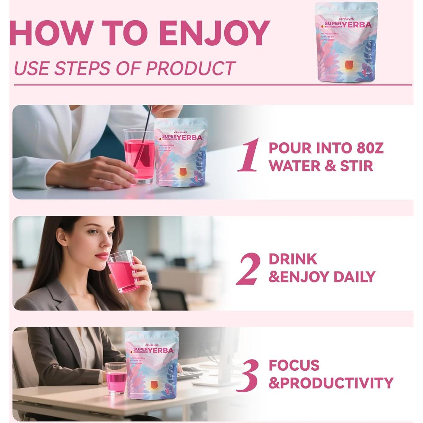 Yerba Mate en Polvo Hewleshen - 30 Porciones Sabor Frambuesa