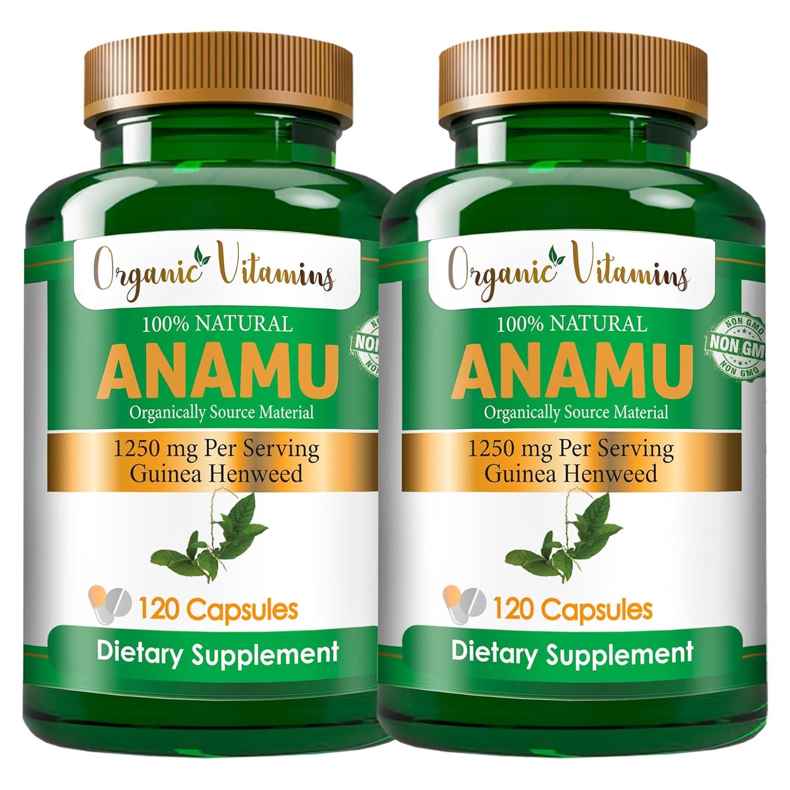 Vitaminas Orgánicas Anamu 1250mg 240 Cápsulas Vitamisan