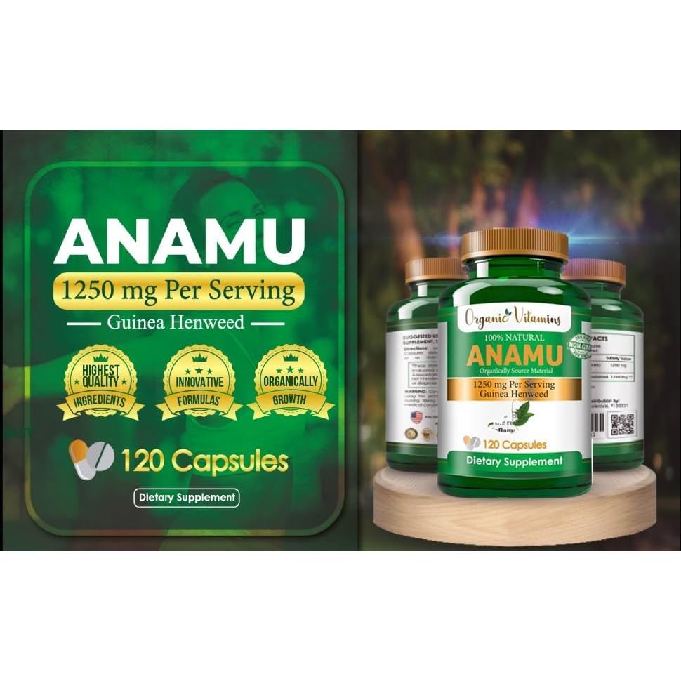 Vitaminas Orgánicas Anamu 1250mg 240 Cápsulas Vitamisan