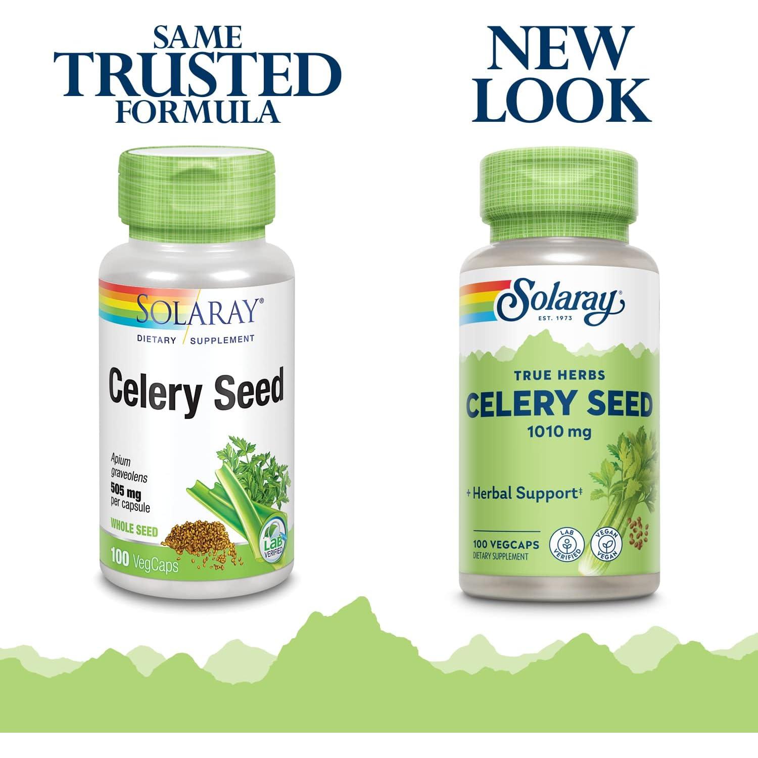 Semilla de Apio Solaray 505mg - 100 Cápsulas Vegetarianas