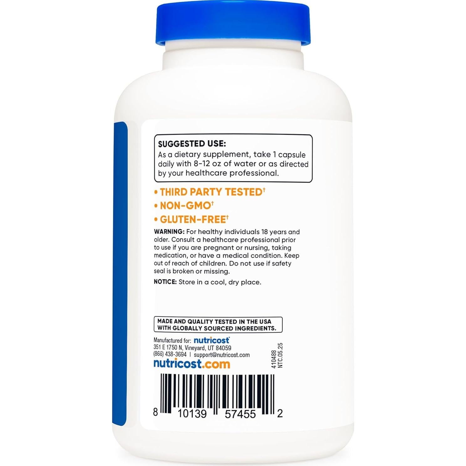 Cápsulas de Semilla de Apio Nutricost 5000mg 240 Cápsulas