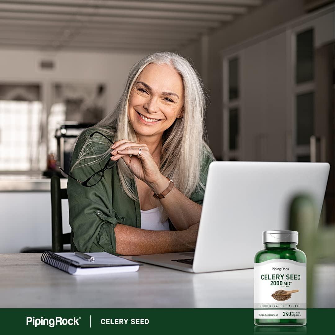 Extracto de Semilla de Apio Piping Rock 2000mg 240 Cápsulas