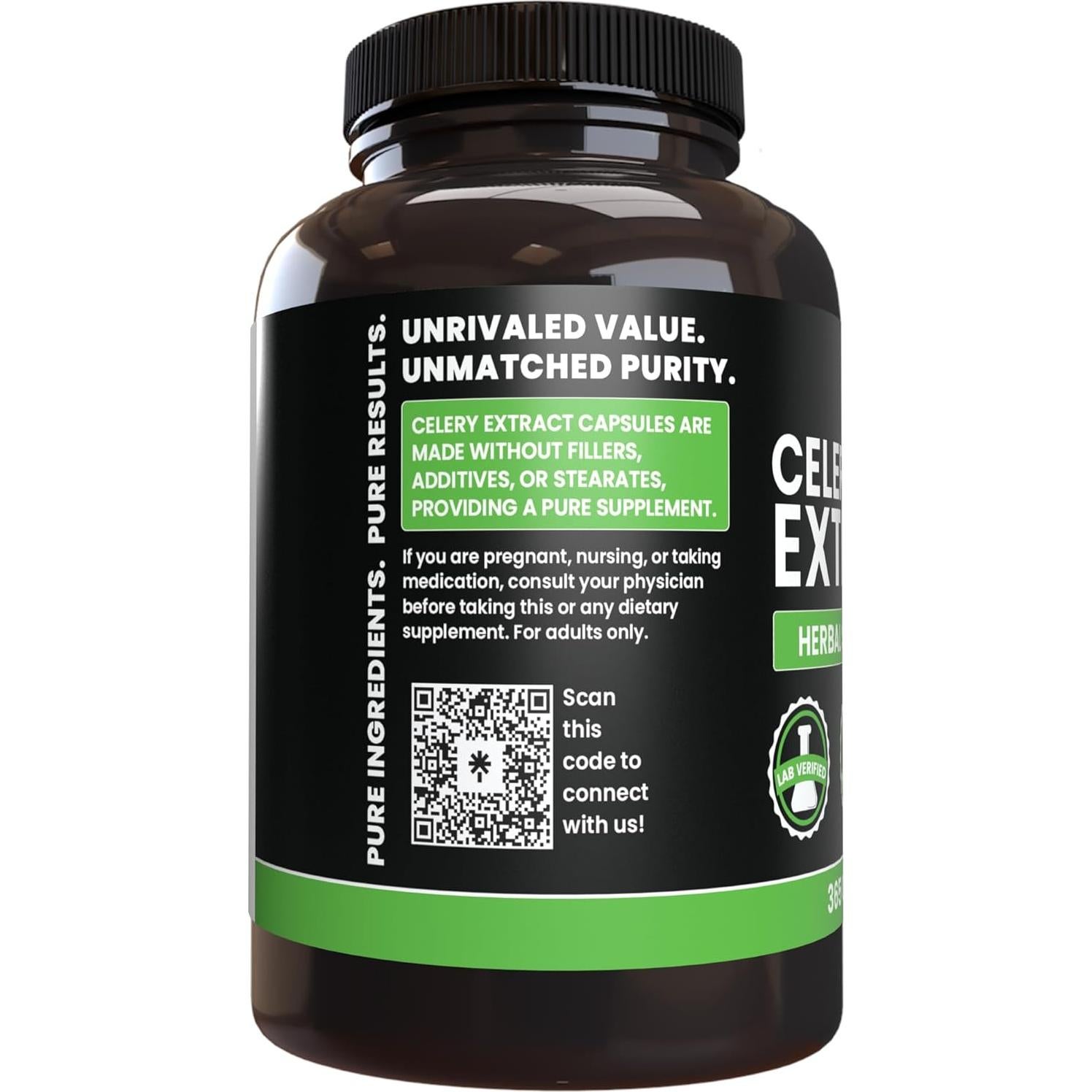 Extracto de Semilla de Apio 365 Cápsulas Ingredientes Originales