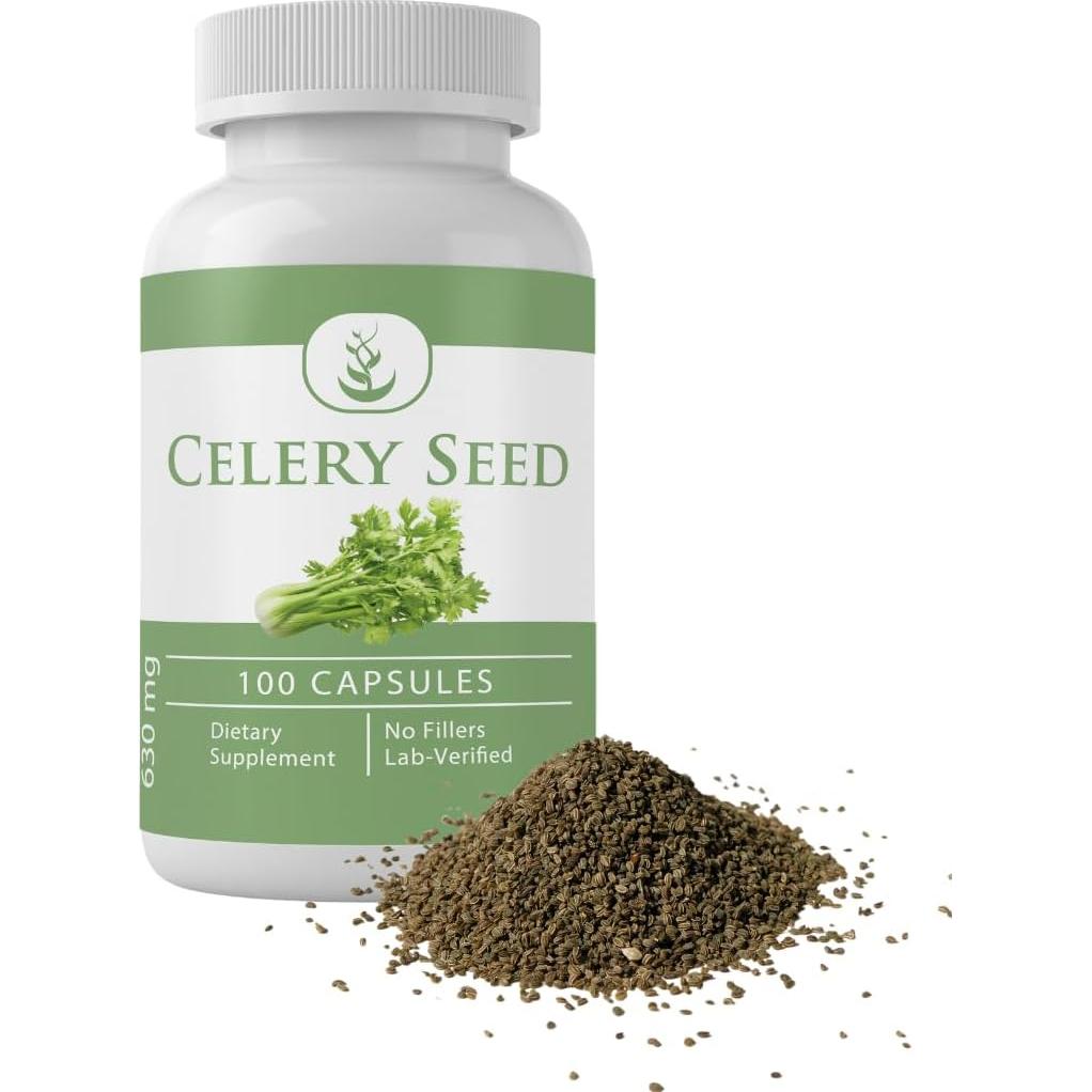 Cápsulas de Semilla de Apio Puras 100 Unidades - Ingredientes Orgánicos